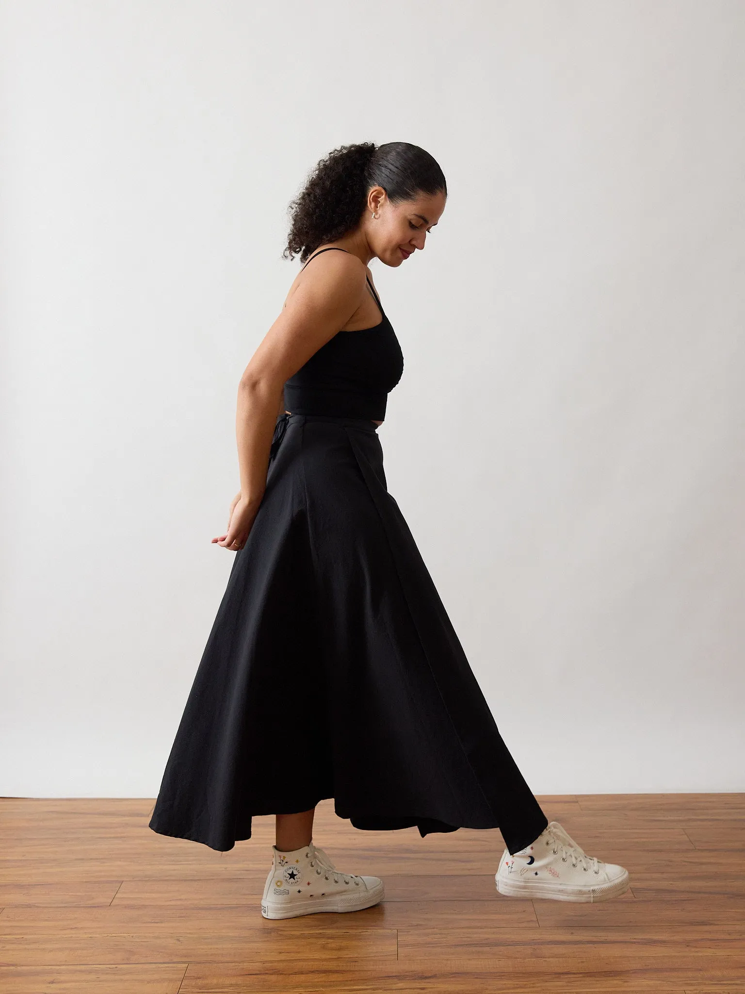 BLACK MAXINE WRAP SKIRT sold by Free Label product image thumbnail 3