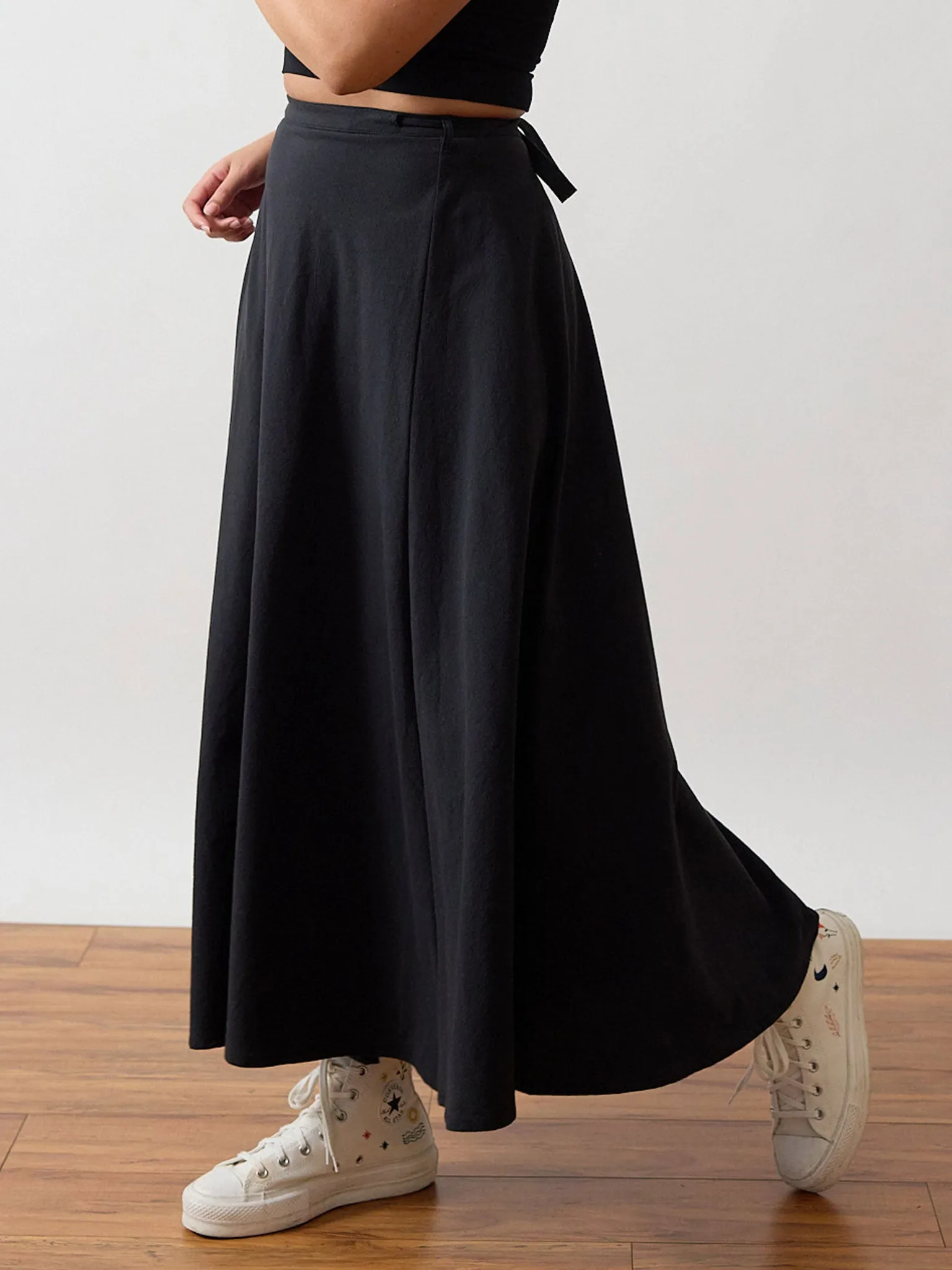 BLACK MAXINE WRAP SKIRT sold by Free Label product image thumbnail 2