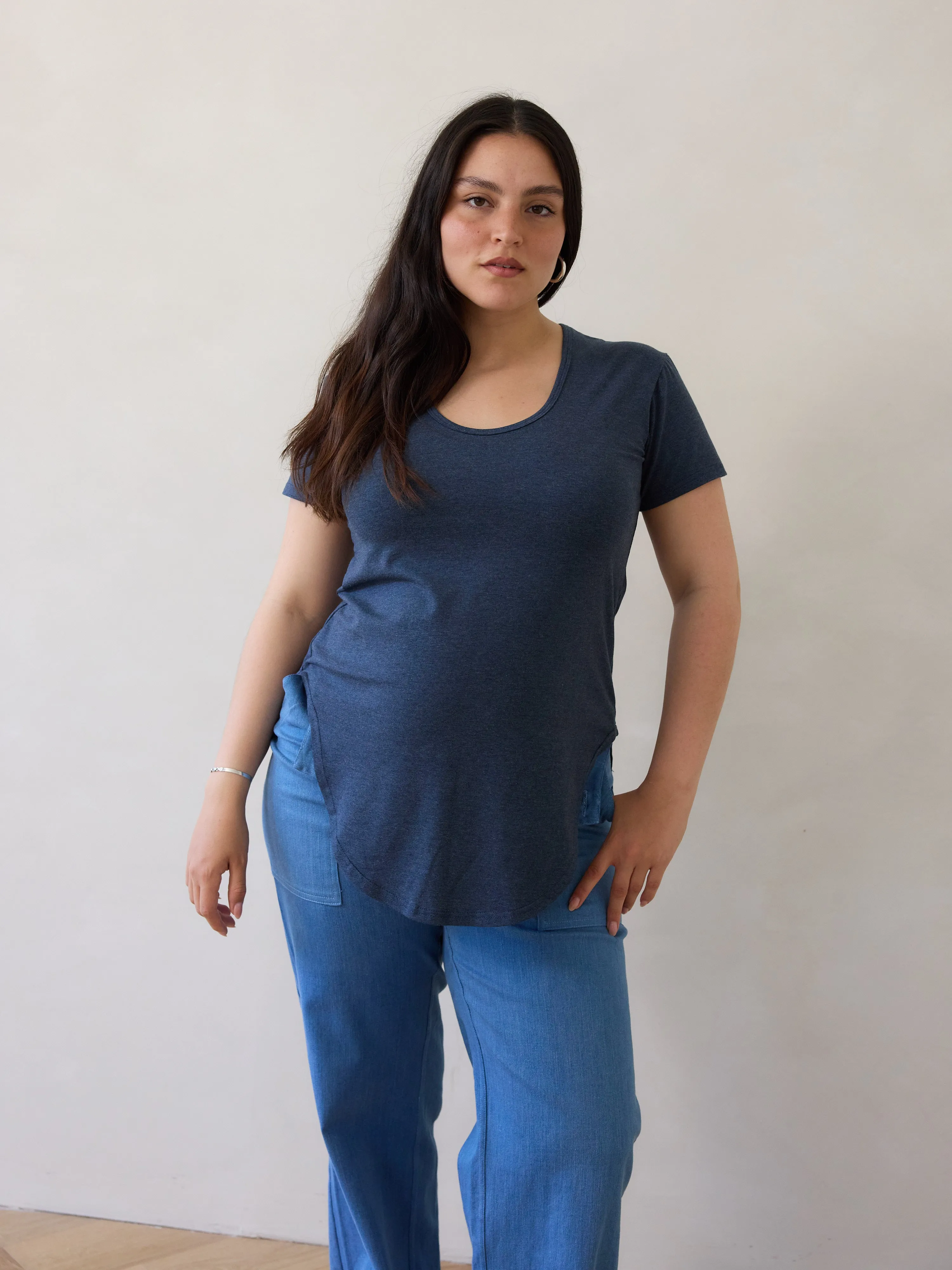 MELANGE BLUE JAIMEE TEE sold by Free Label product image thumbnail 2