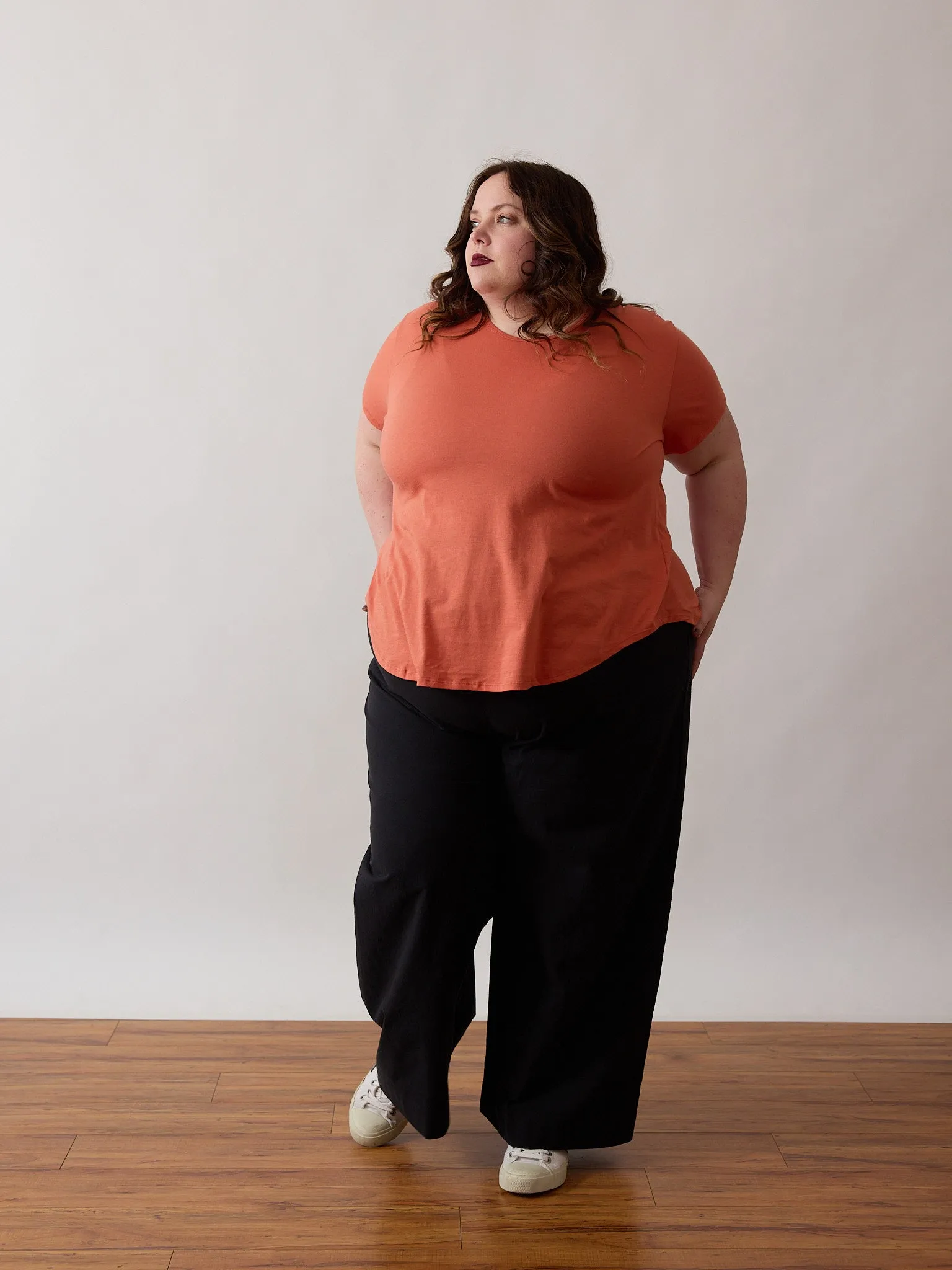 BLACK COTTON CREPE LORETTA PANT sold by Free Label product image thumbnail 4