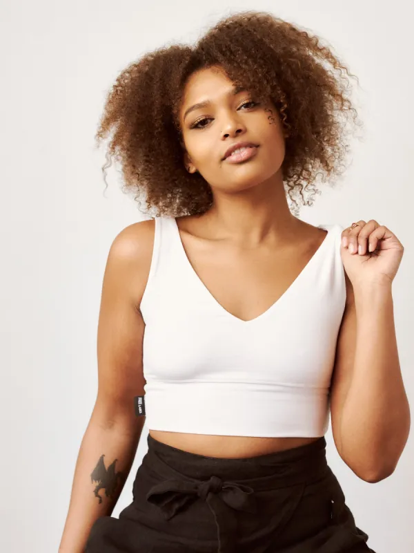 WHITE ANDIE BRA sold by Free Label