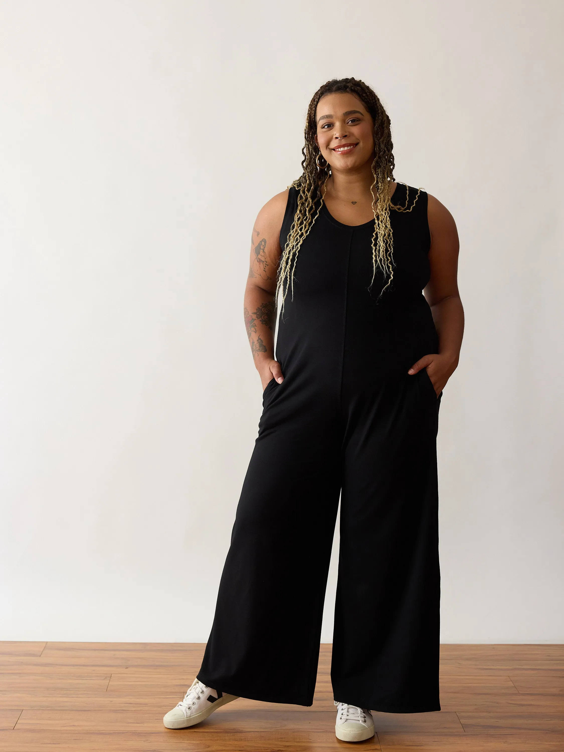 BLACK ANDIE JUMPSUIT sold by Free Label