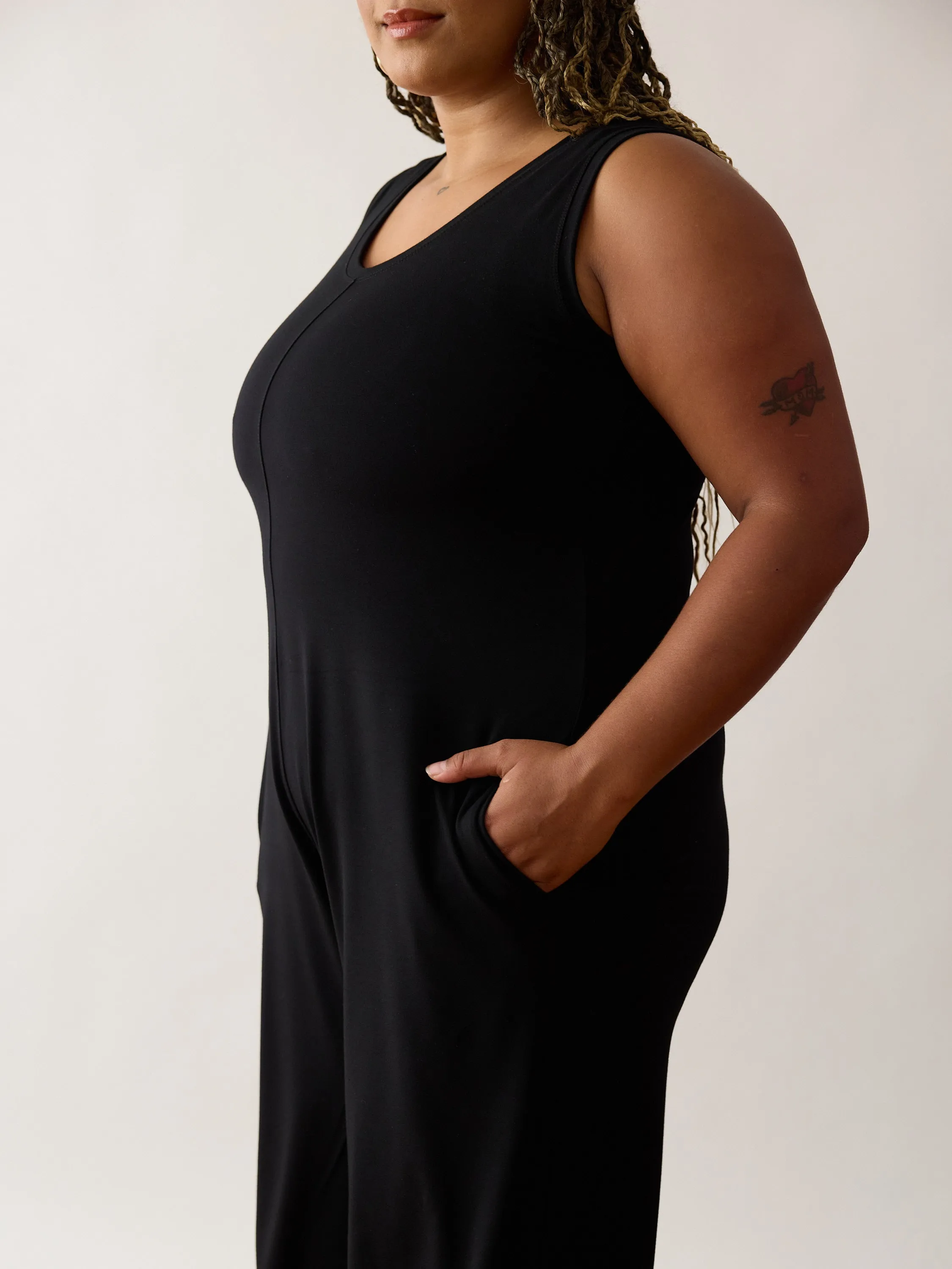 BLACK ANDIE JUMPSUIT sold by Free Label product image thumbnail 4