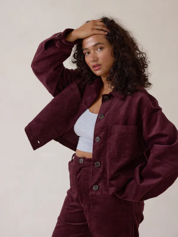 MERLOT RONNIE CROP JACKET sold by Free Label