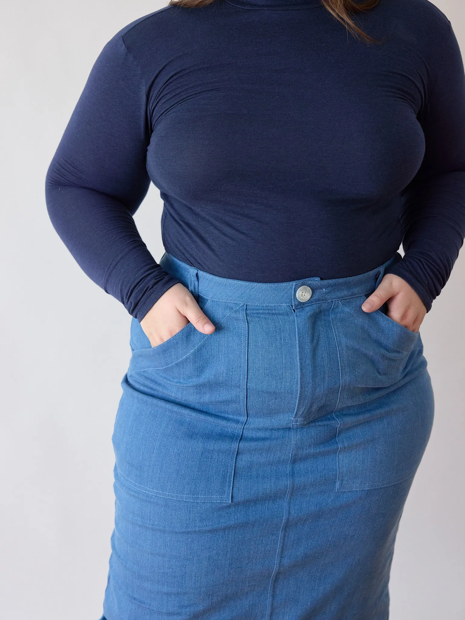 NAVY LINDSEY TURTLENECK sold by Free Label product image thumbnail 2