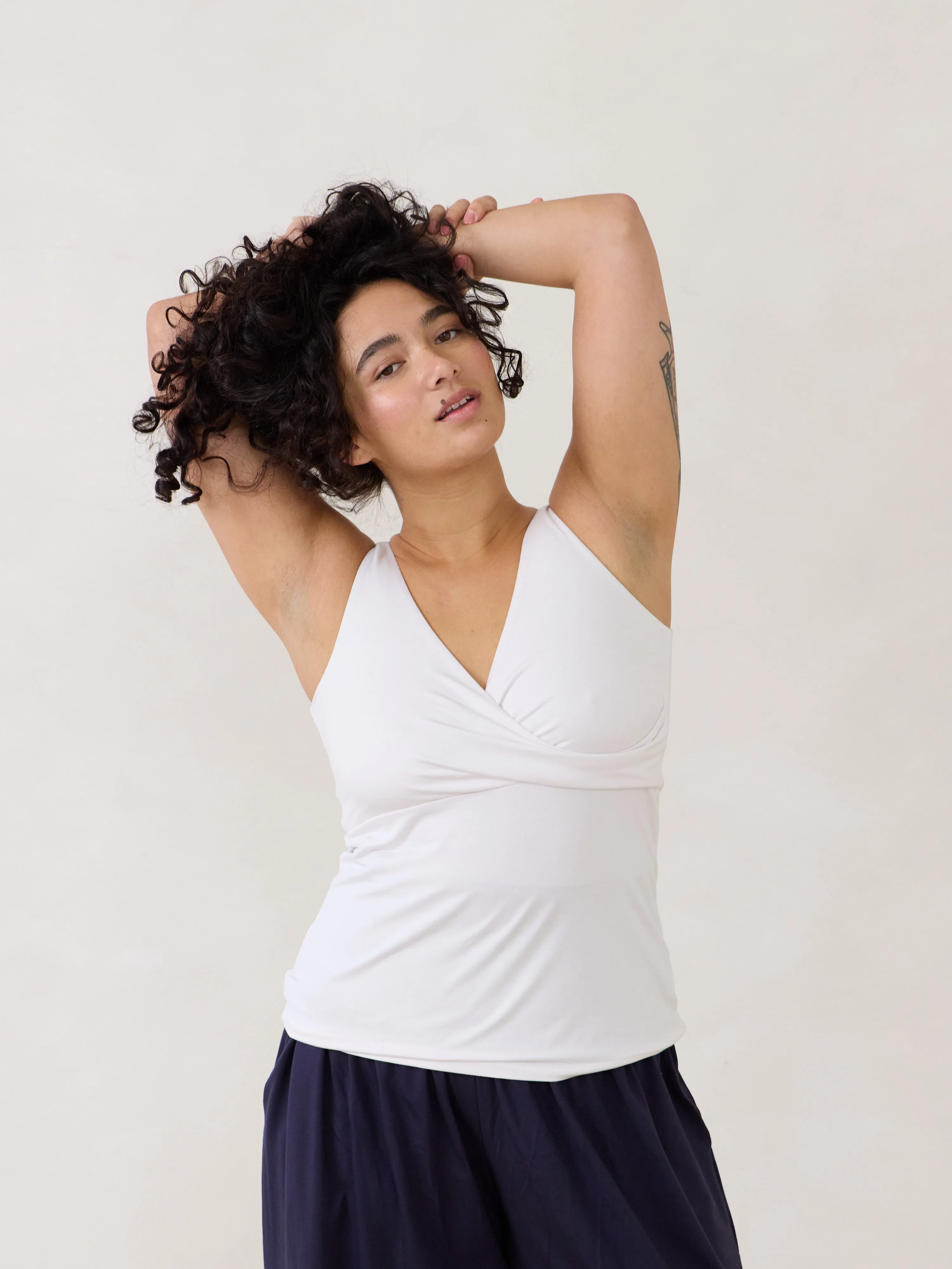 WHITE DANI TANK sold by Free Label product image thumbnail 3