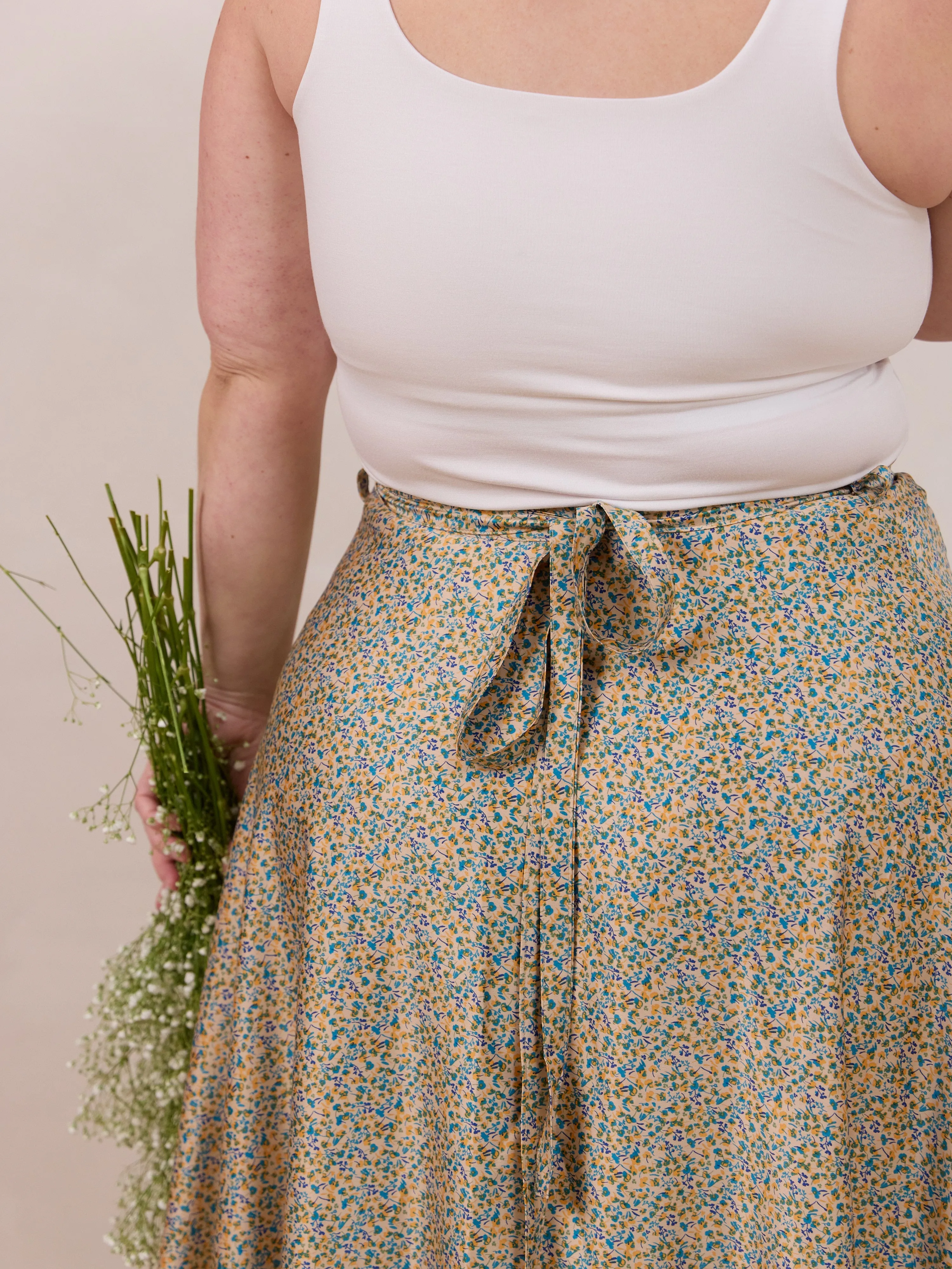 TEAL WILDFLOWER MAXINE WRAP SKIRT sold by Free Label product image thumbnail 2