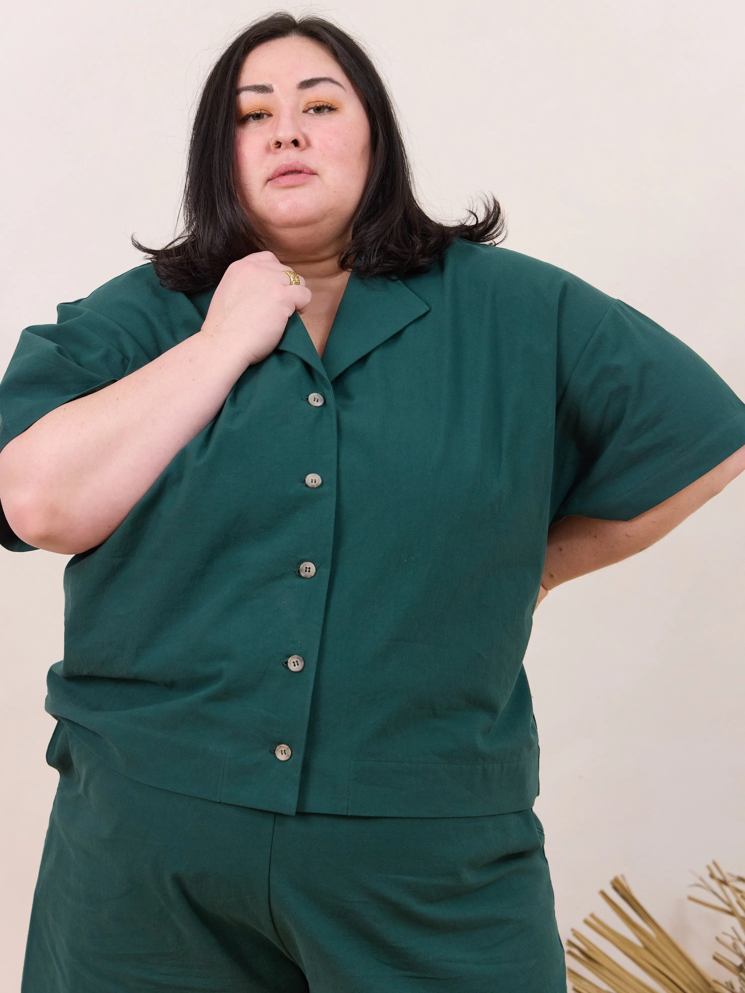 SPIRULINA COTTON CREPE LYNN SHIRT sold by Free Label product image thumbnail 3