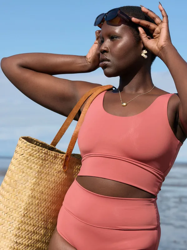 SUNSET FERN SWIM TOP sold by Free Label