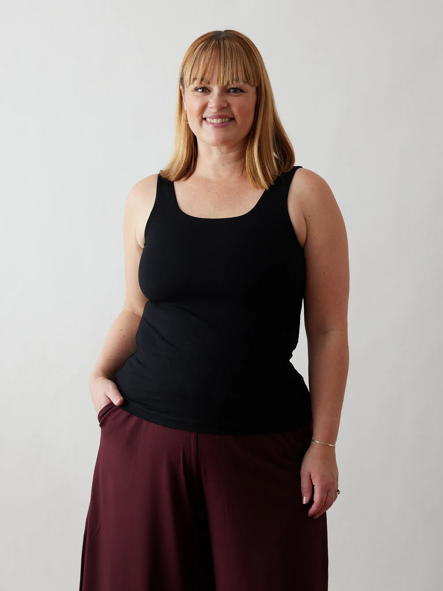 BLACK RINA TANK sold by Free Label