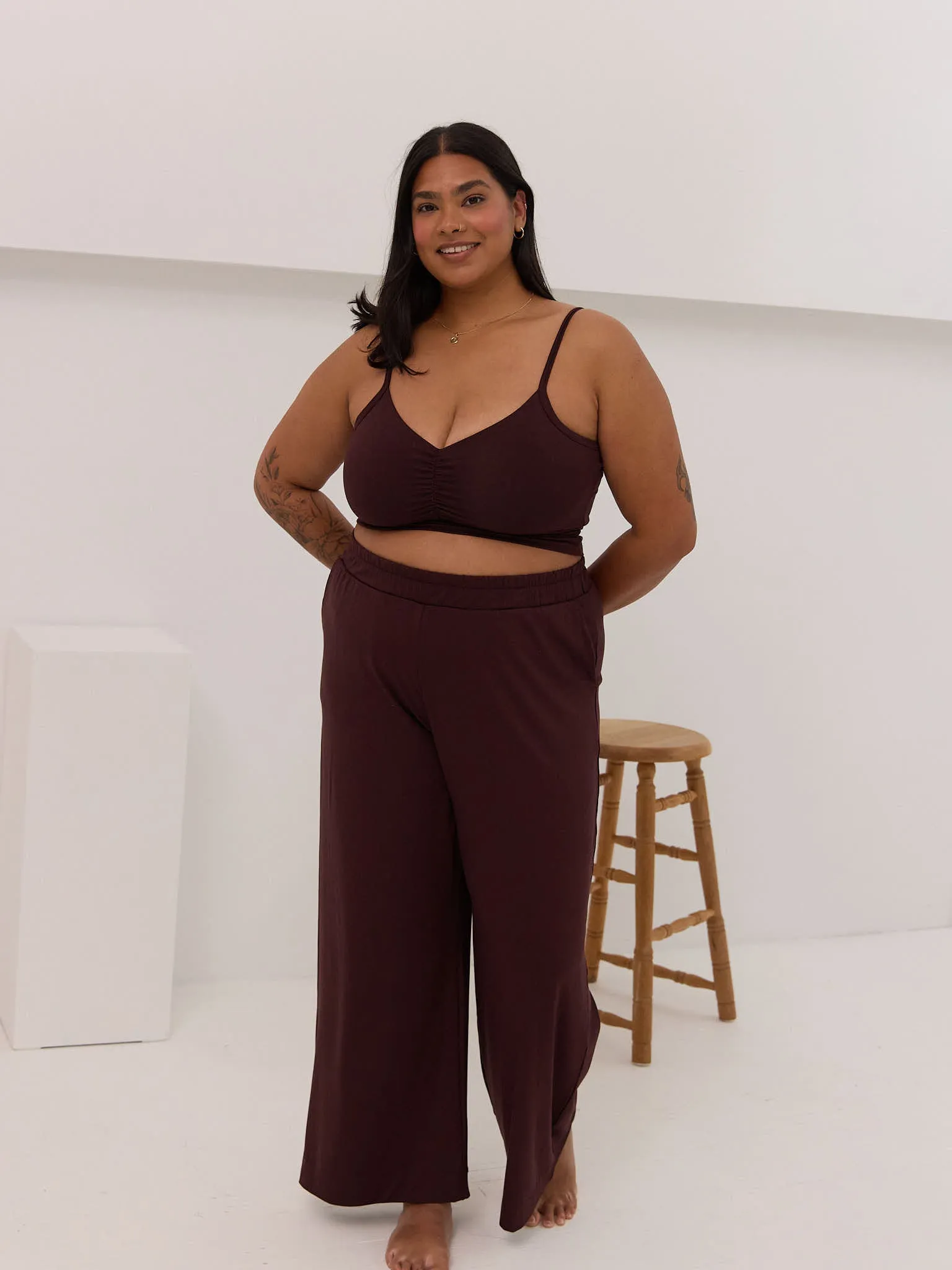 CHERRY COLA BAMBOO LORETTA PANT sold by Free Label product image thumbnail 5