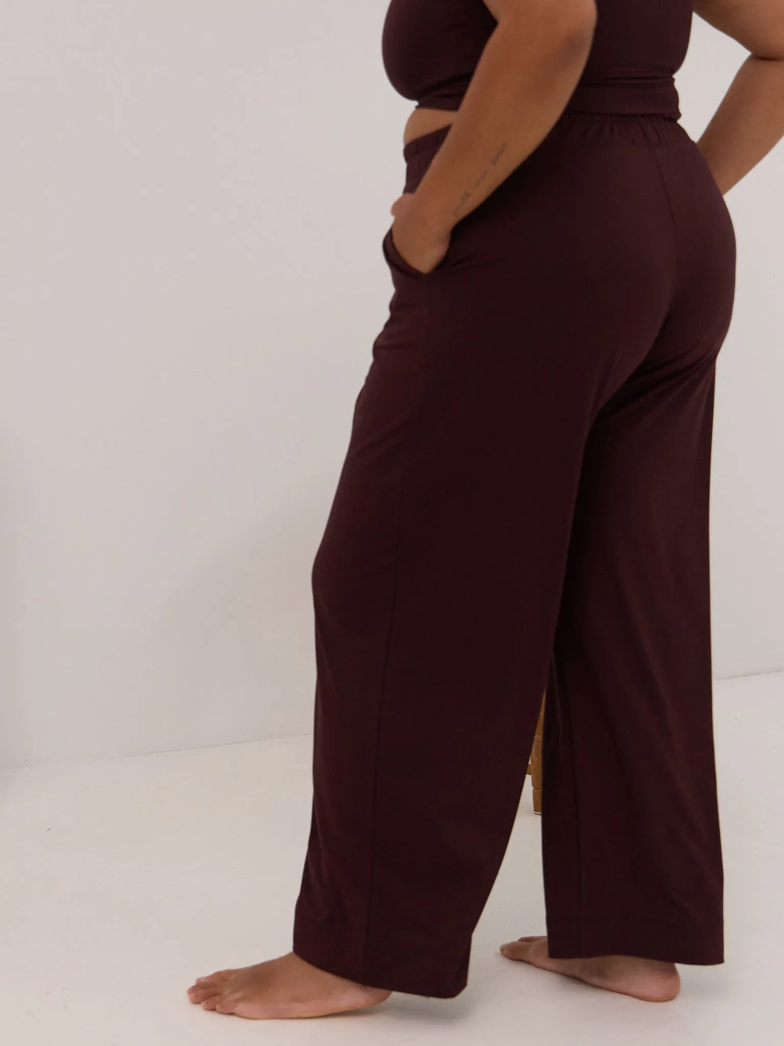 CHERRY COLA BAMBOO LORETTA PANT sold by Free Label