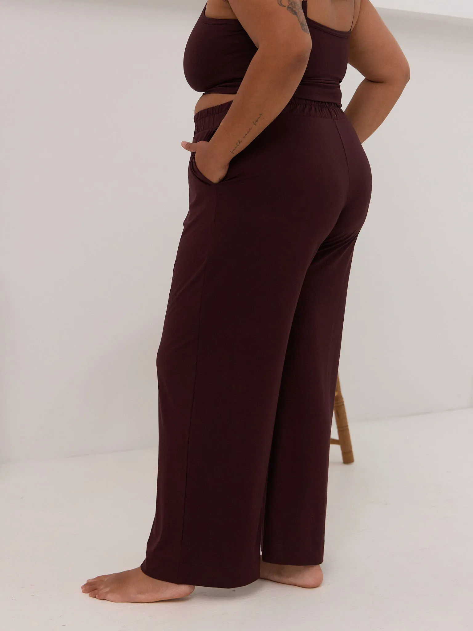 CHERRY COLA BAMBOO LORETTA PANT sold by Free Label product image thumbnail 4