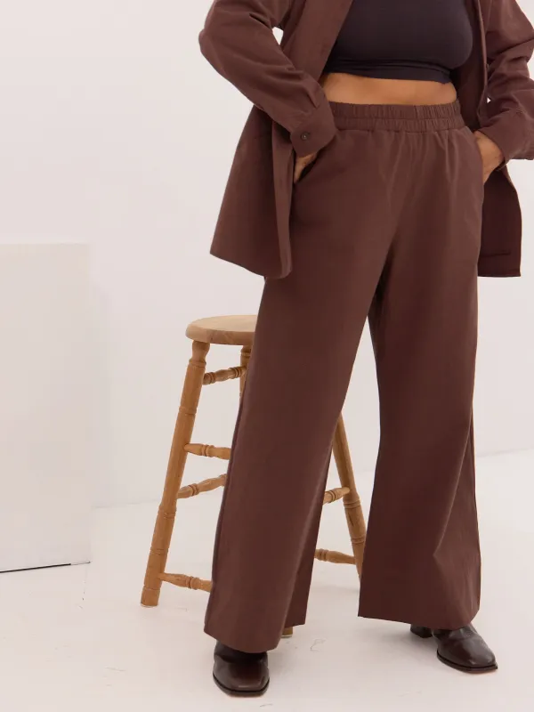 ESPRESSO ORGANIC COTTON LORETTA PANT sold by Free Label