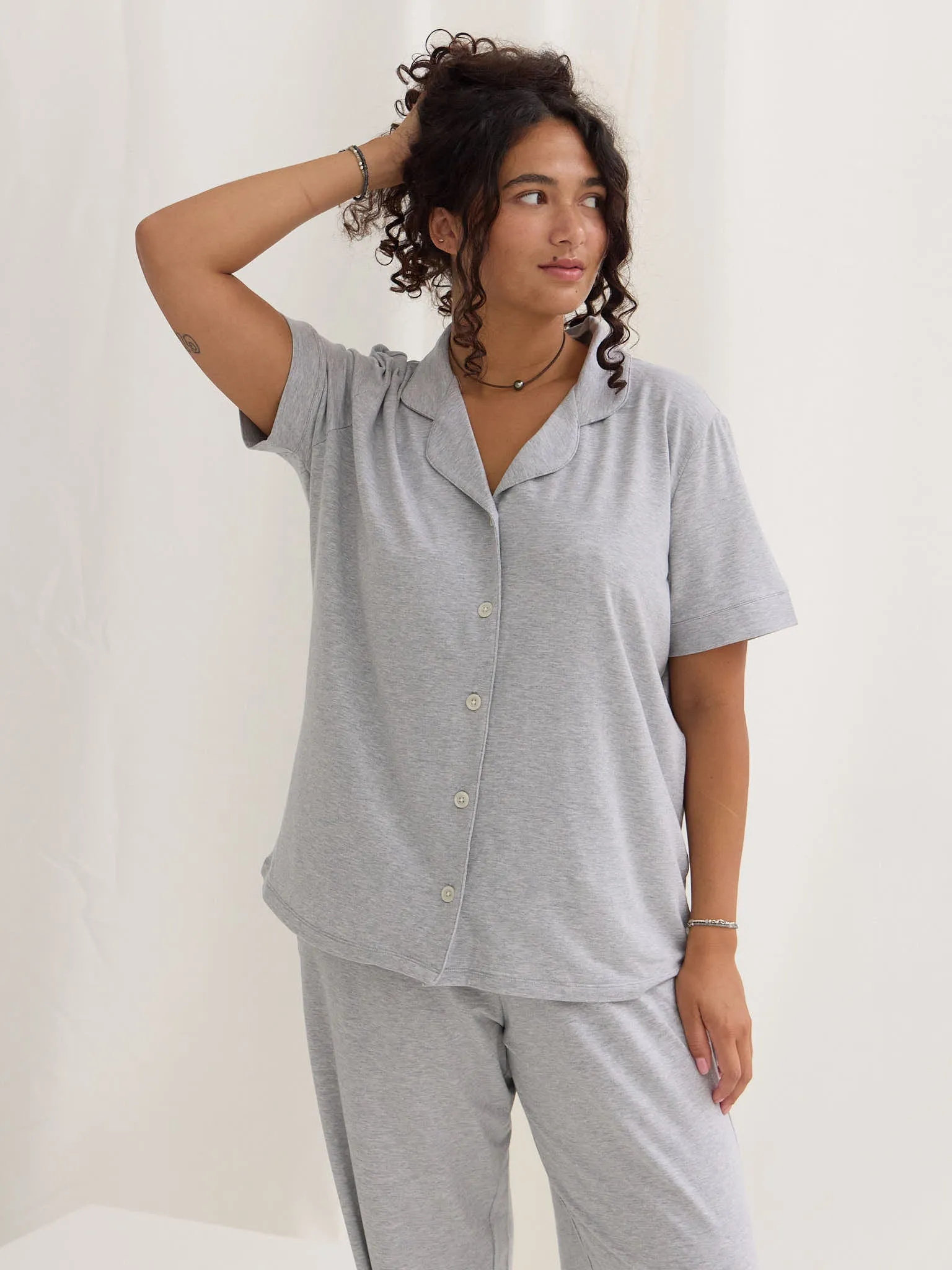 MELANGE GREY MAGGIE PJ SHIRT sold by Free Label product image thumbnail 5
