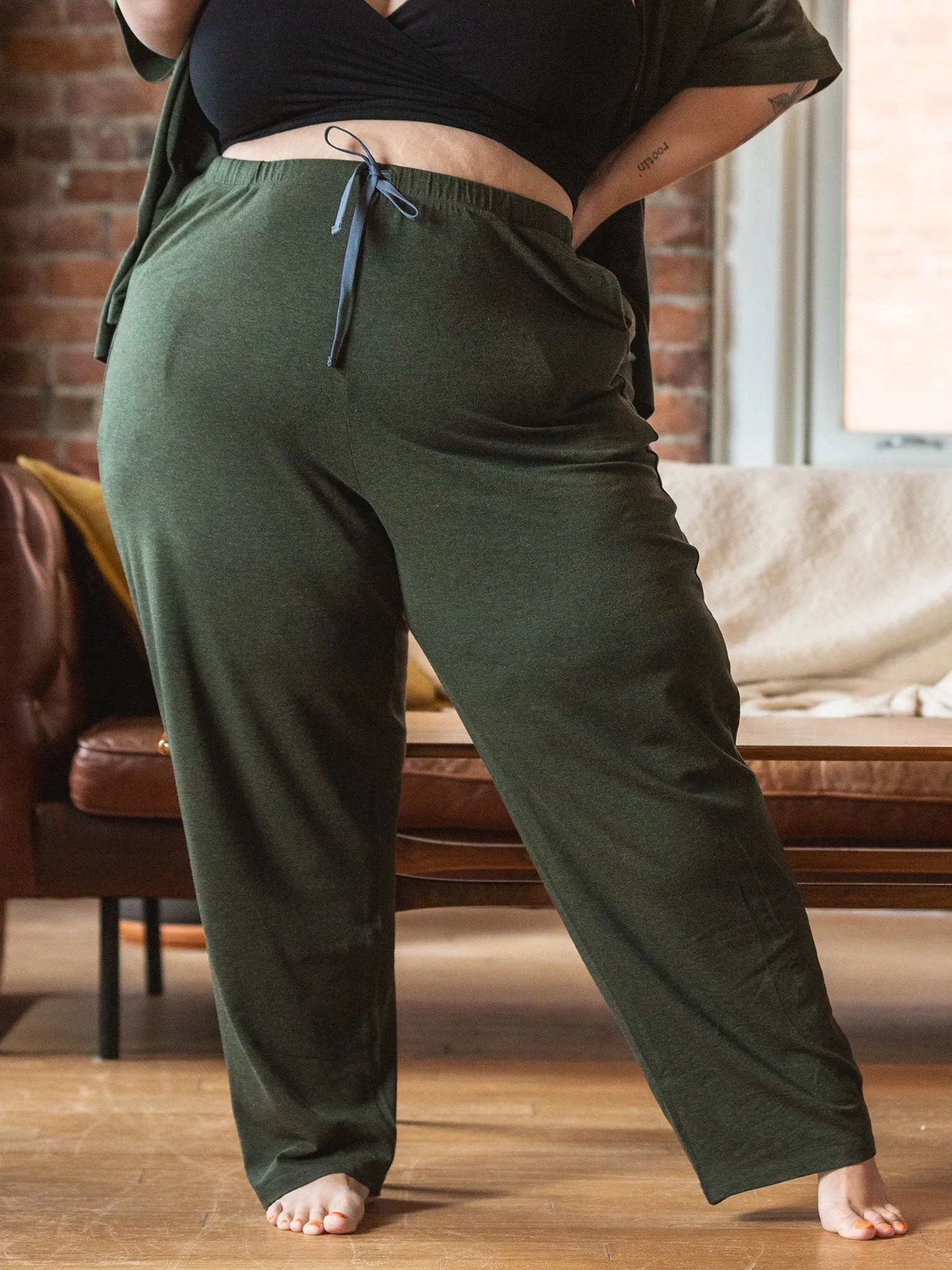MELANGE GREEN MAGGIE PJ PANT sold by Free Label product image thumbnail 2