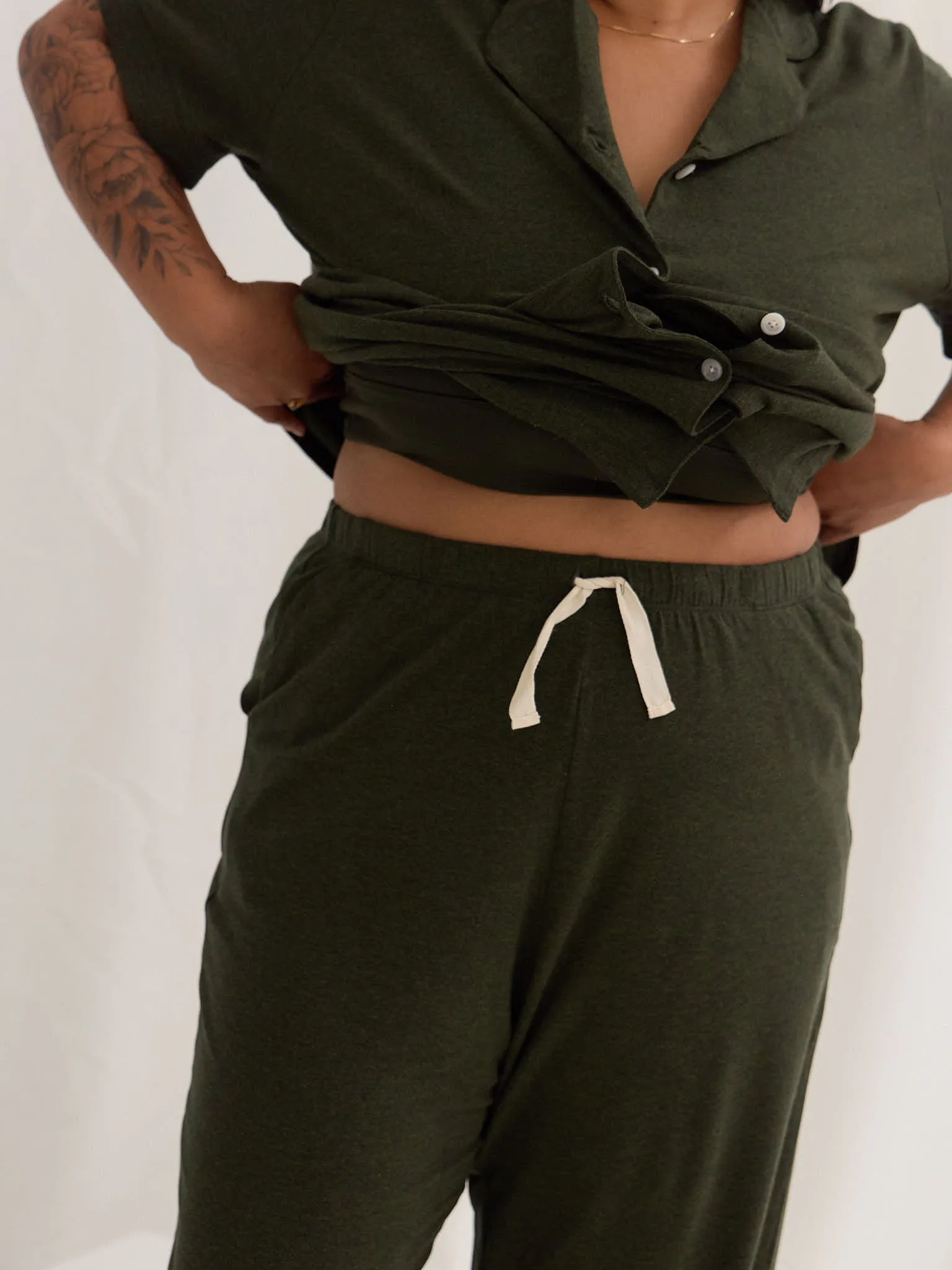 MELANGE GREEN MAGGIE PJ PANT sold by Free Label product image thumbnail 4