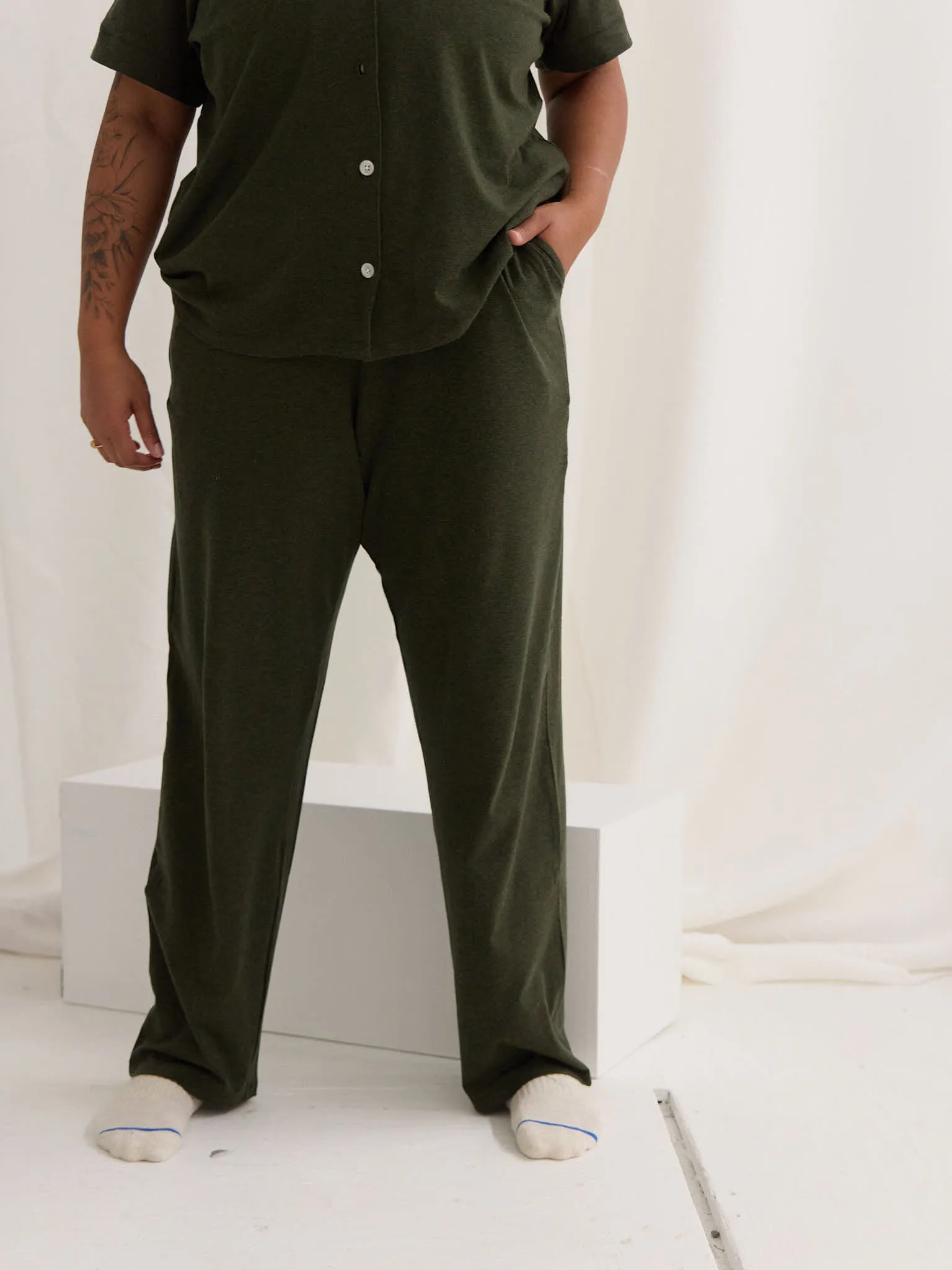 MELANGE GREEN MAGGIE PJ PANT sold by Free Label product image thumbnail 5