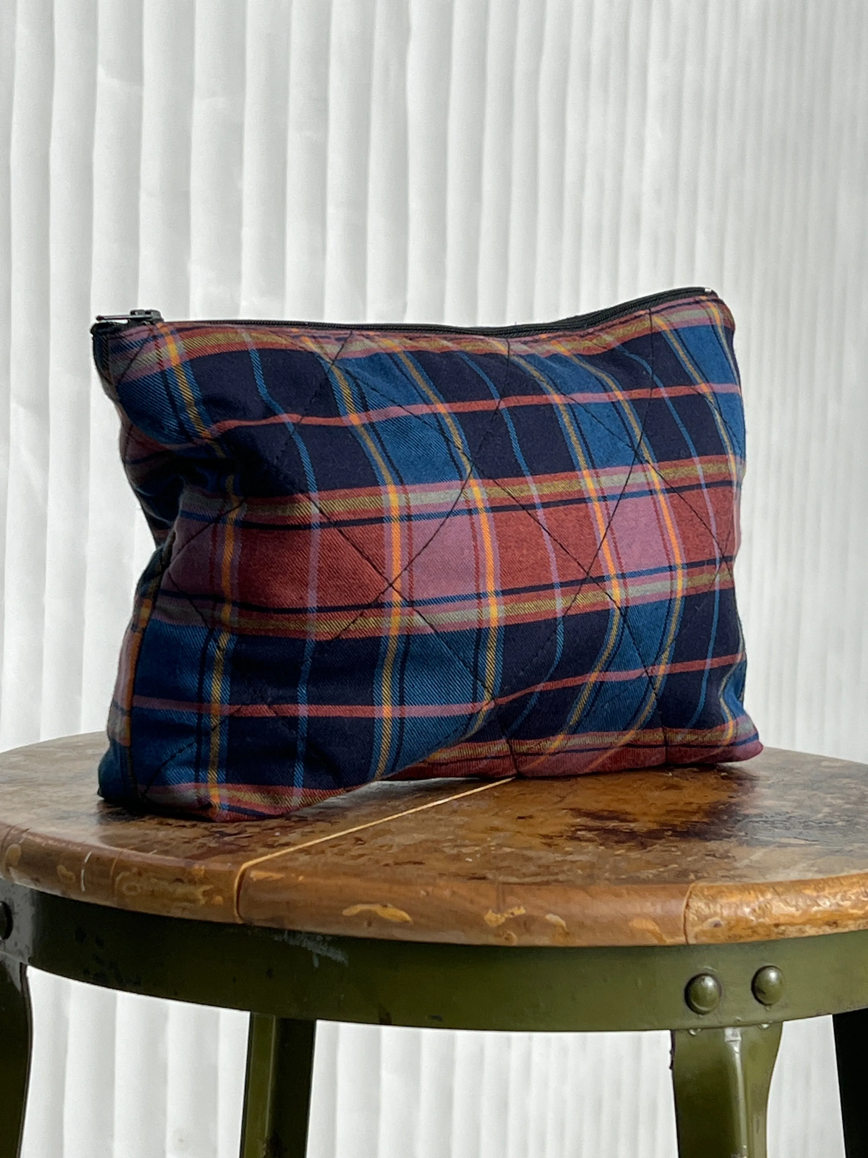 Plaid Cosmetic Bag sold by Free Label product image thumbnail 5