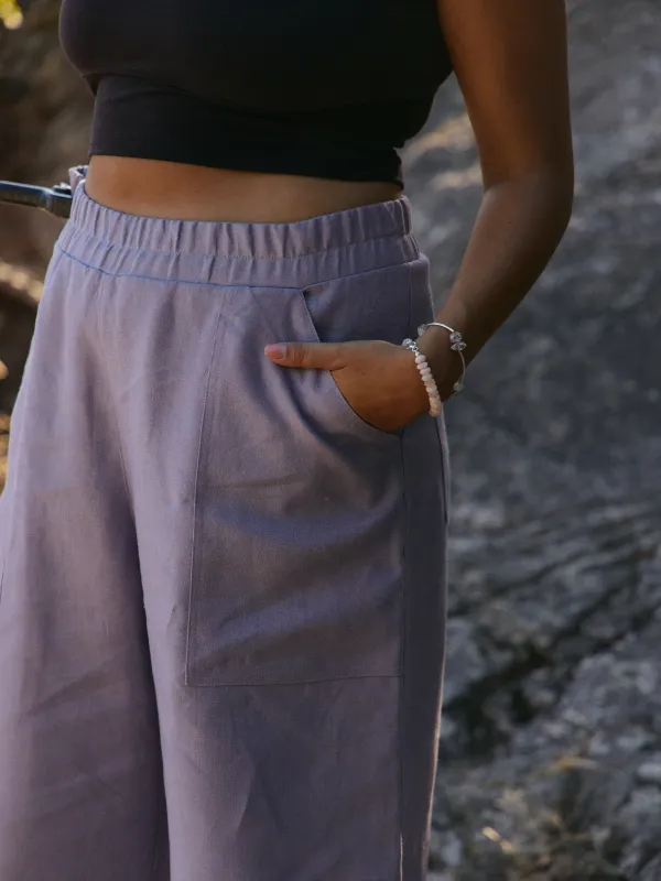LILAC LINEN LENNON PANT made by Free Label