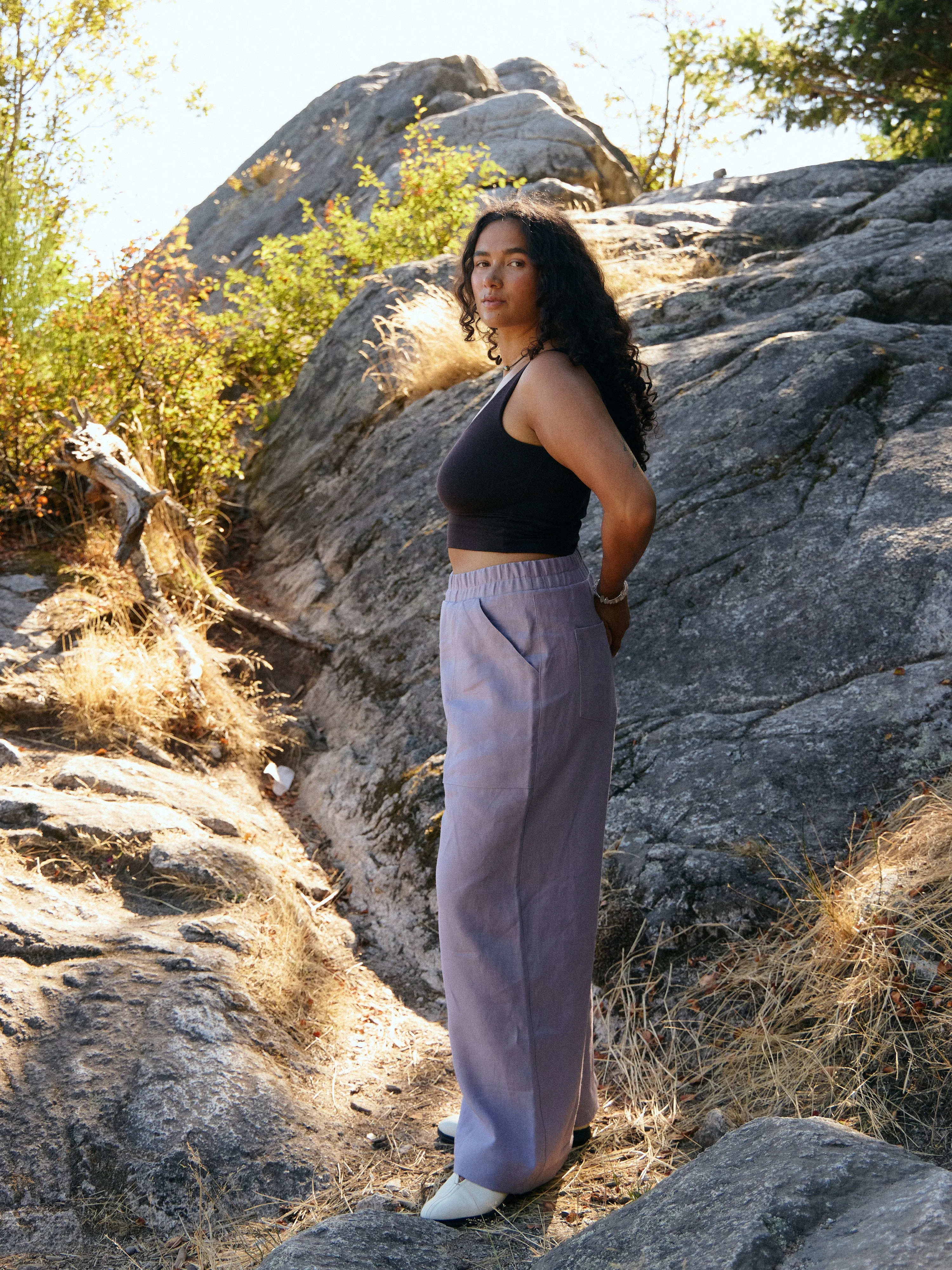 LILAC LINEN LENNON PANT sold by Free Label product image thumbnail 2