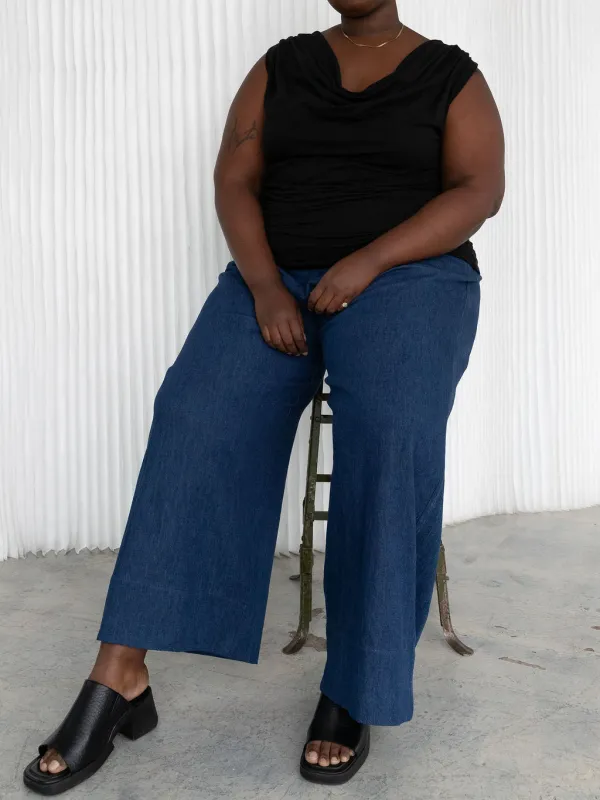 DARK DENIM LORETTA PANT made by Free Label