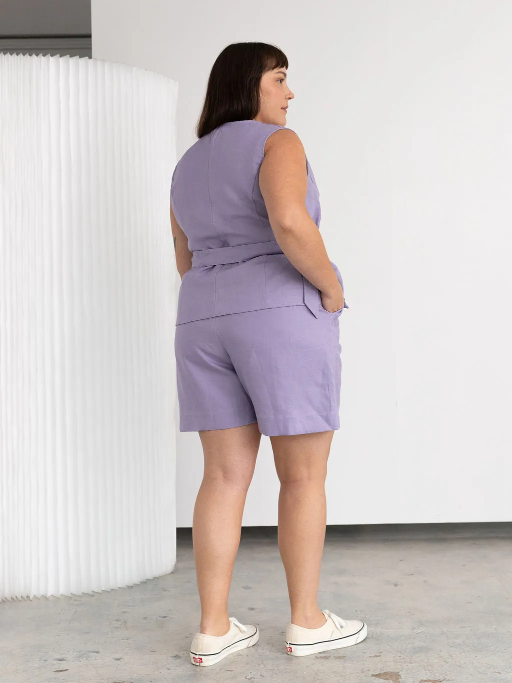 LILAC LINEN LYNN SHORT sold by Free Label product image thumbnail 4