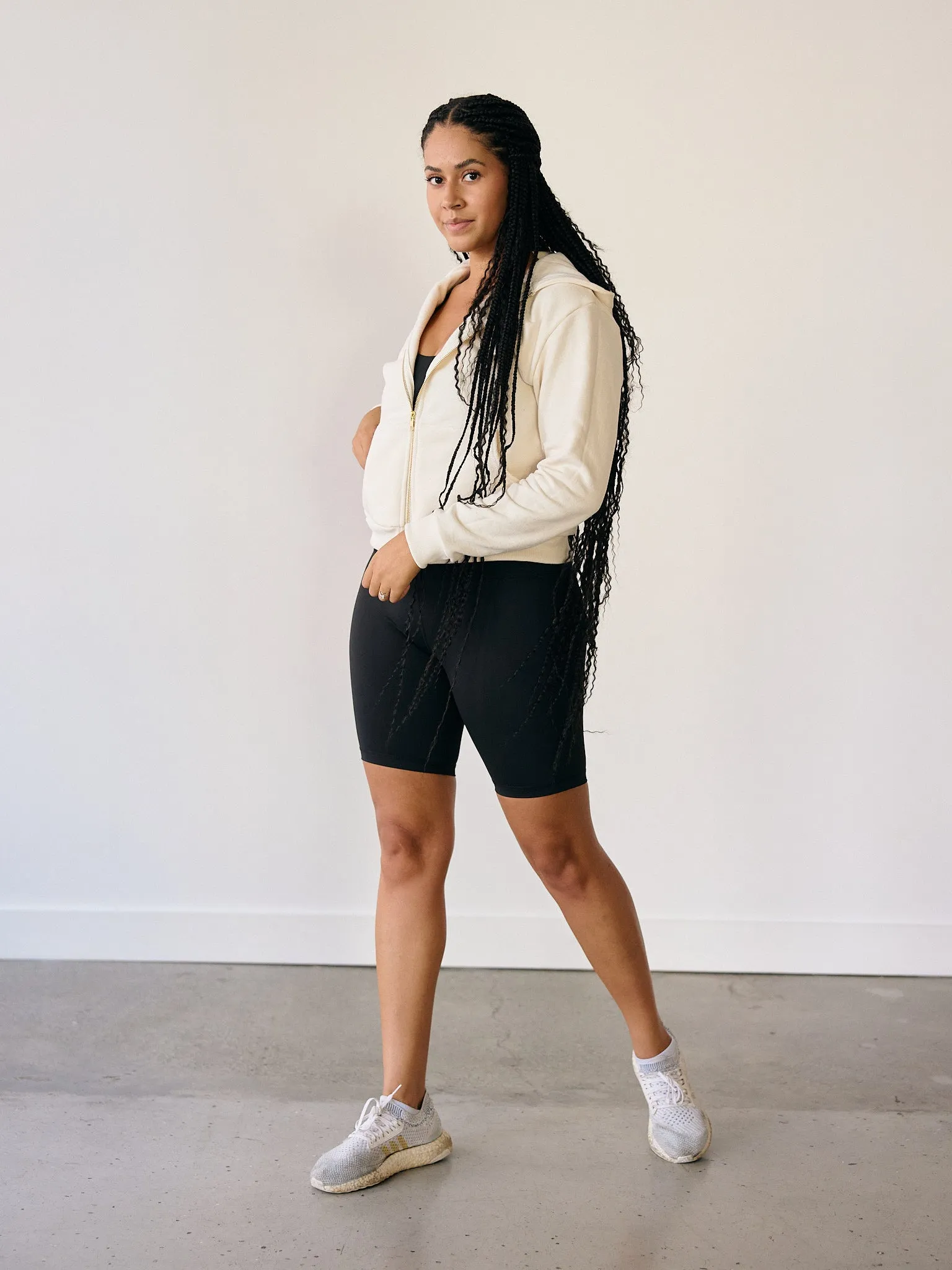 CREAM AUBREY ZIP HOODIE sold by Free Label product image thumbnail 4