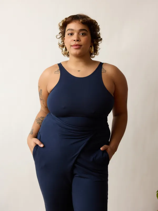 NAVY TRAIL TANK sold by Free Label