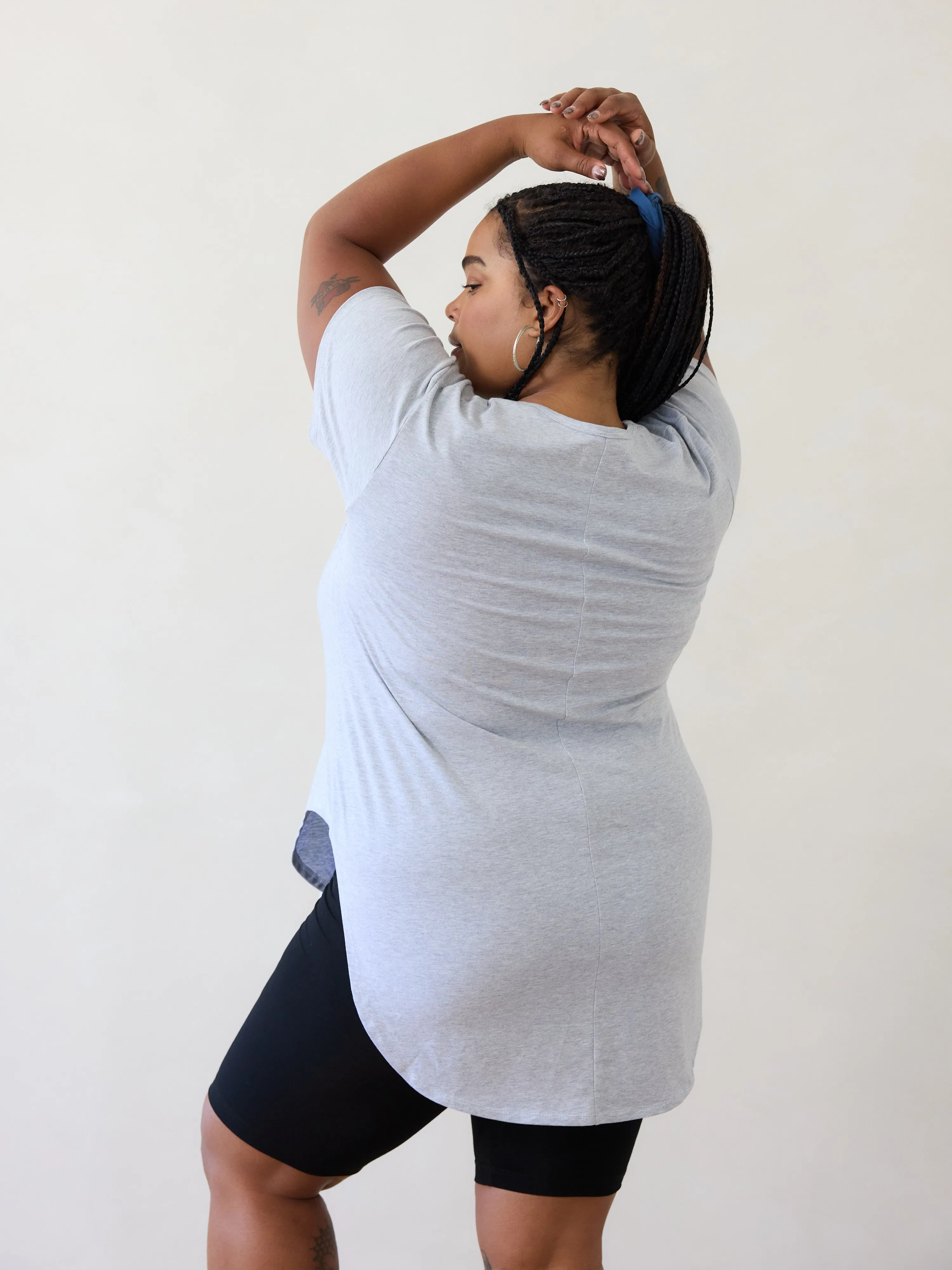 MELANGE GREY JAIMEE TEE sold by Free Label product image thumbnail 2