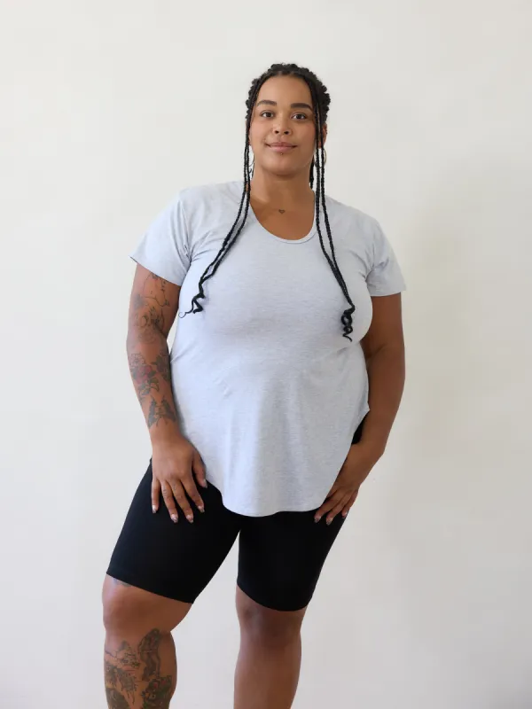 MELANGE GREY JAIMEE TEE sold by Free Label