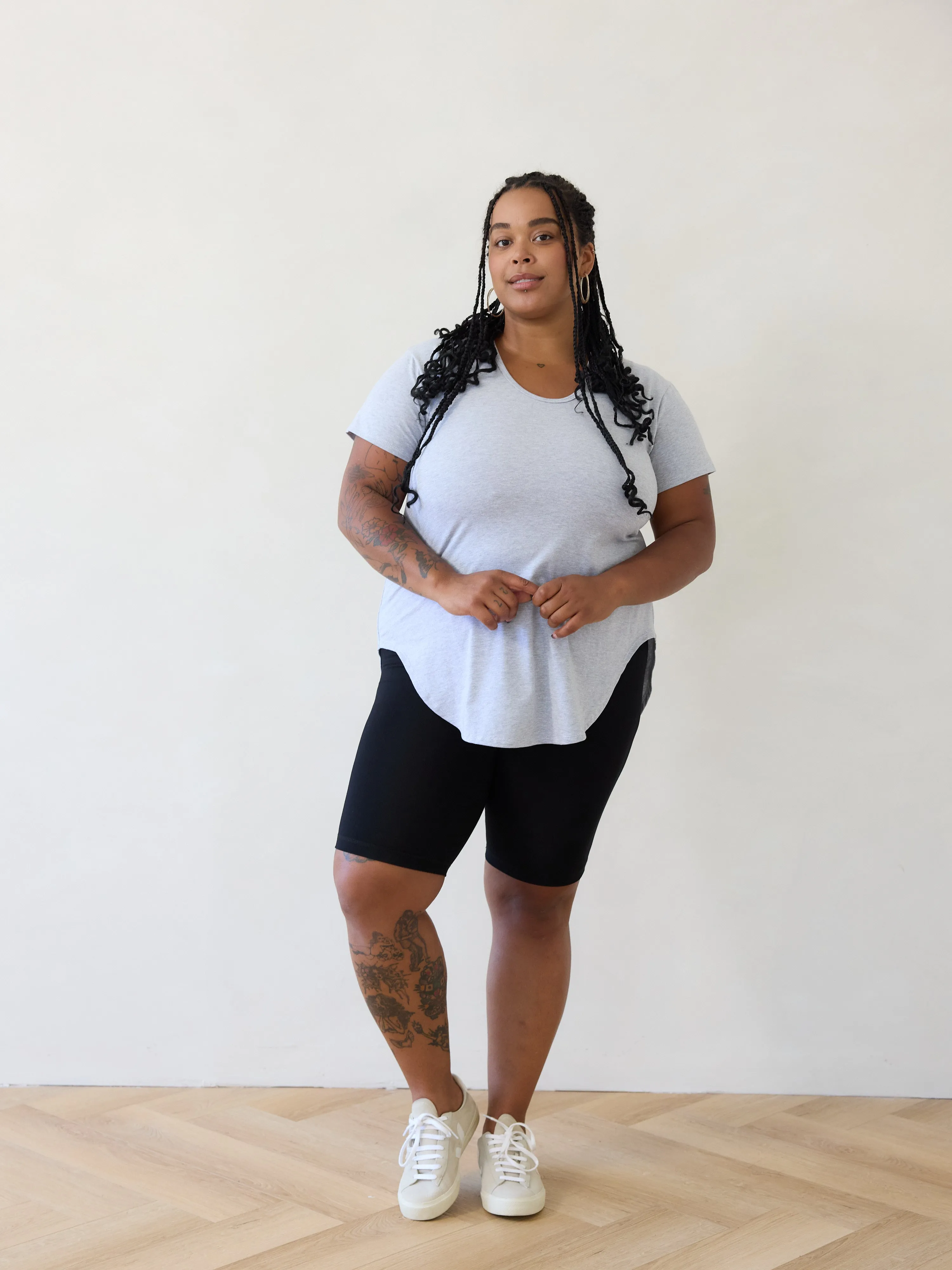 MELANGE GREY JAIMEE TEE sold by Free Label product image thumbnail 5