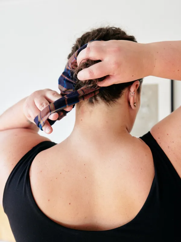Plaid Cotton Scrunchie sold by Free Label
