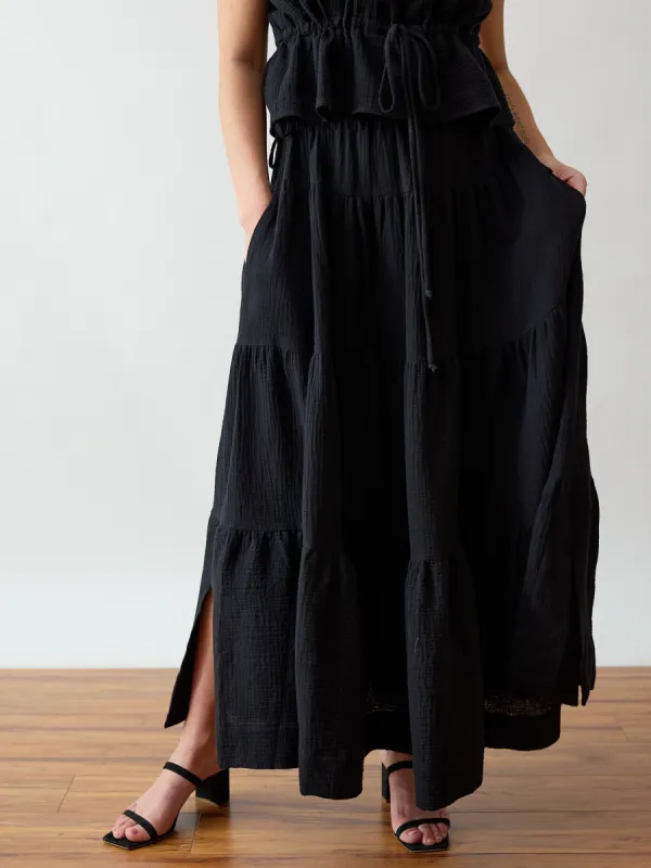 BLACK TEGAN SKIRT sold by Free Label