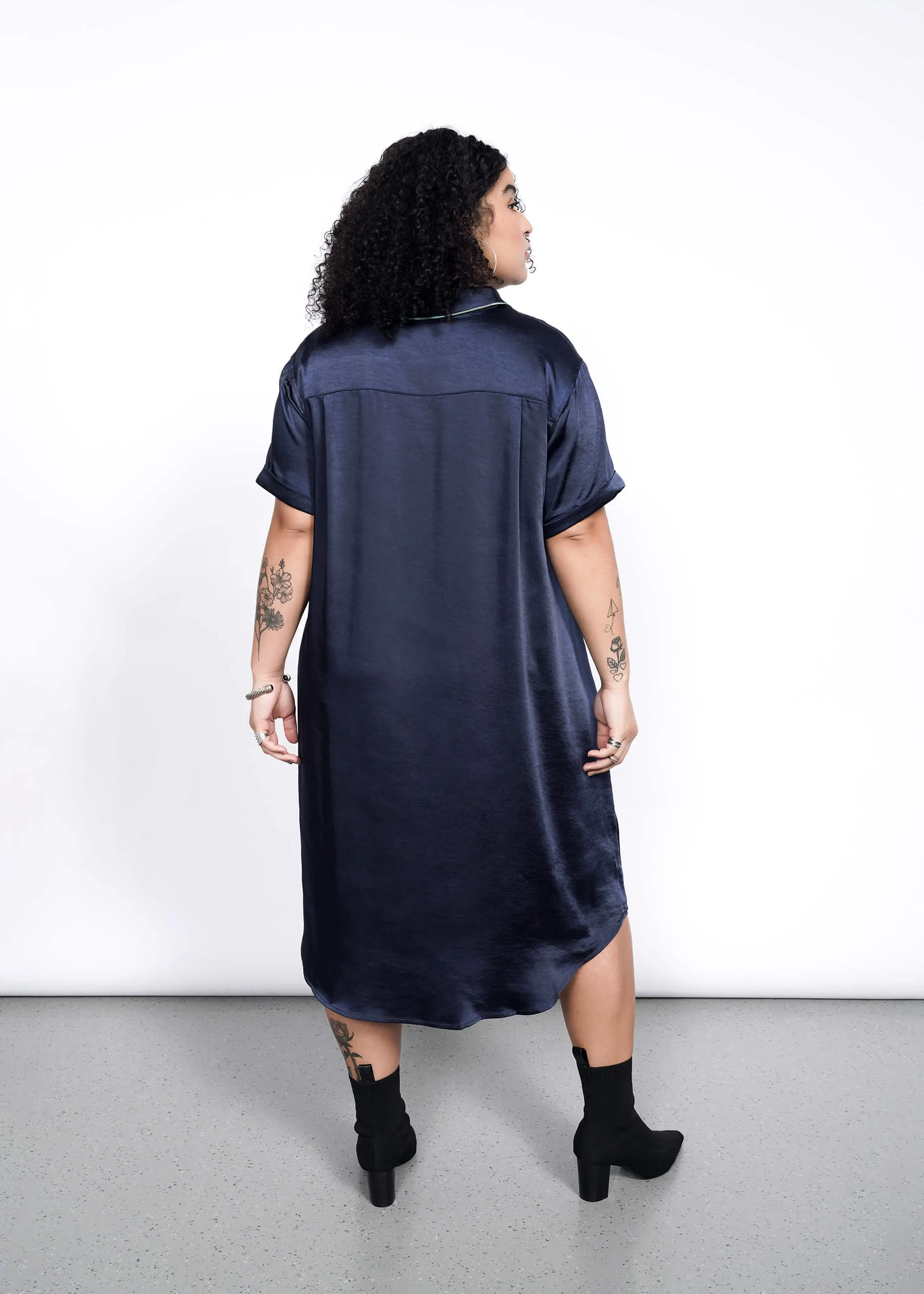 The Empower Satin Shirt Dress sold by WILDFANG product image thumbnail 4