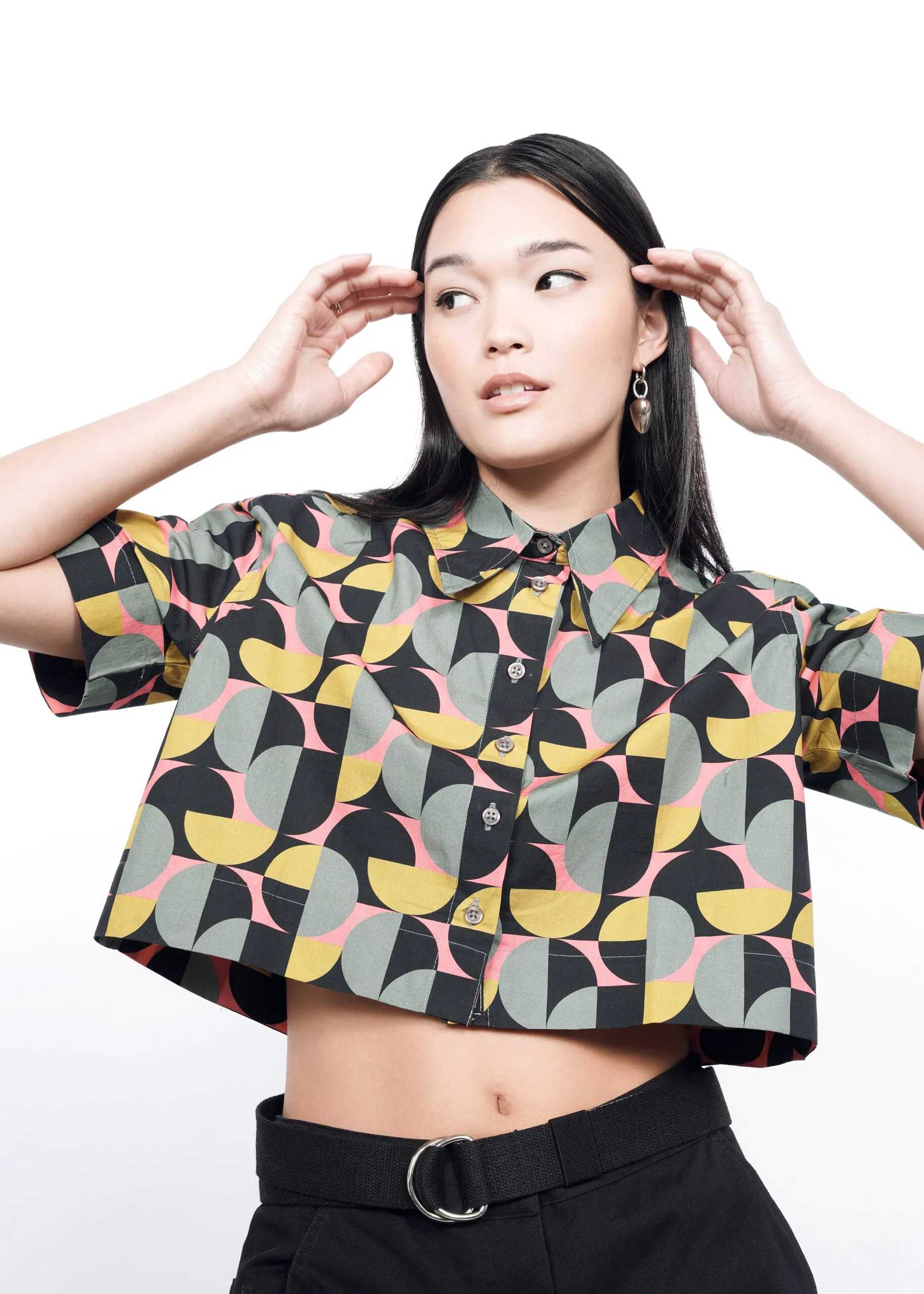 The Essential Cropped Button Up sold by WILDFANG