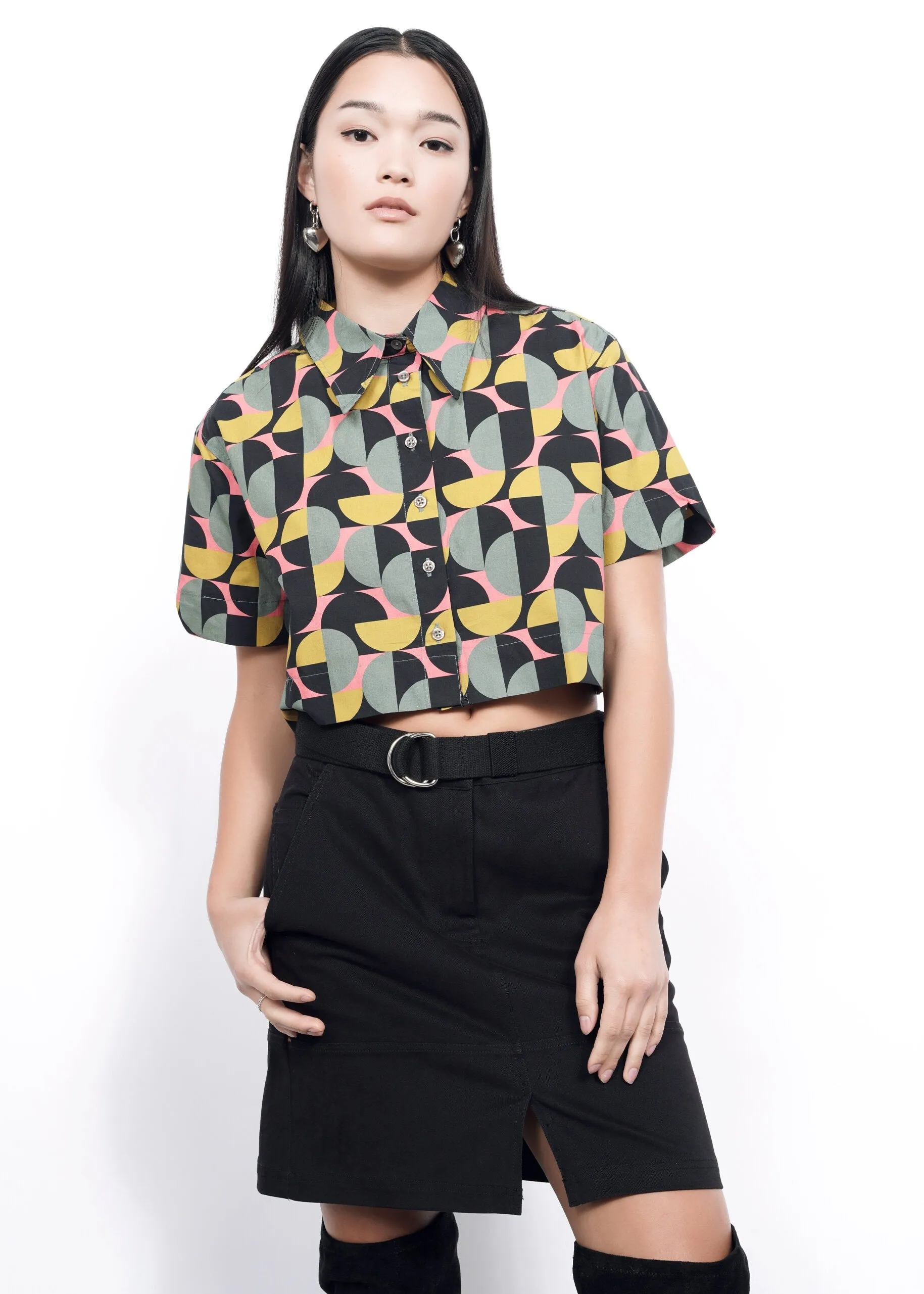 The Essential Cropped Button Up sold by WILDFANG product image thumbnail 3