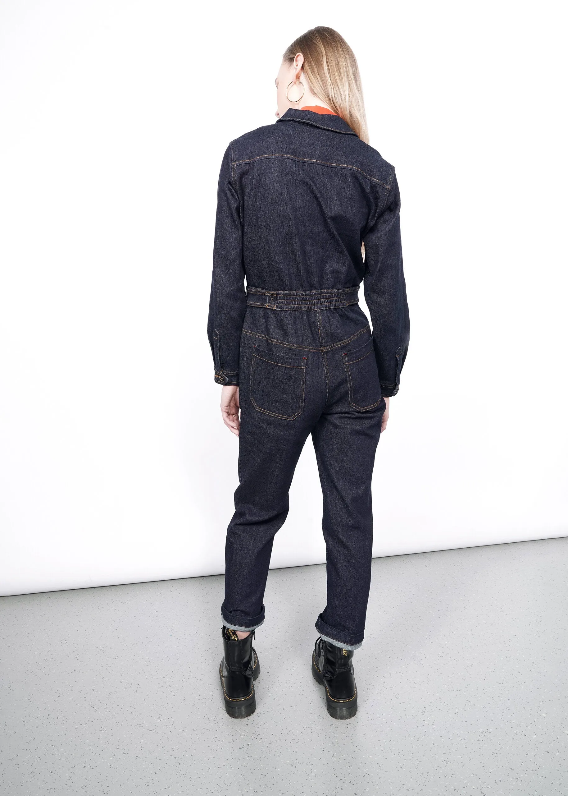 The Essential Denim Long Sleeve High Waisted Coverall sold by WILDFANG product image thumbnail 5
