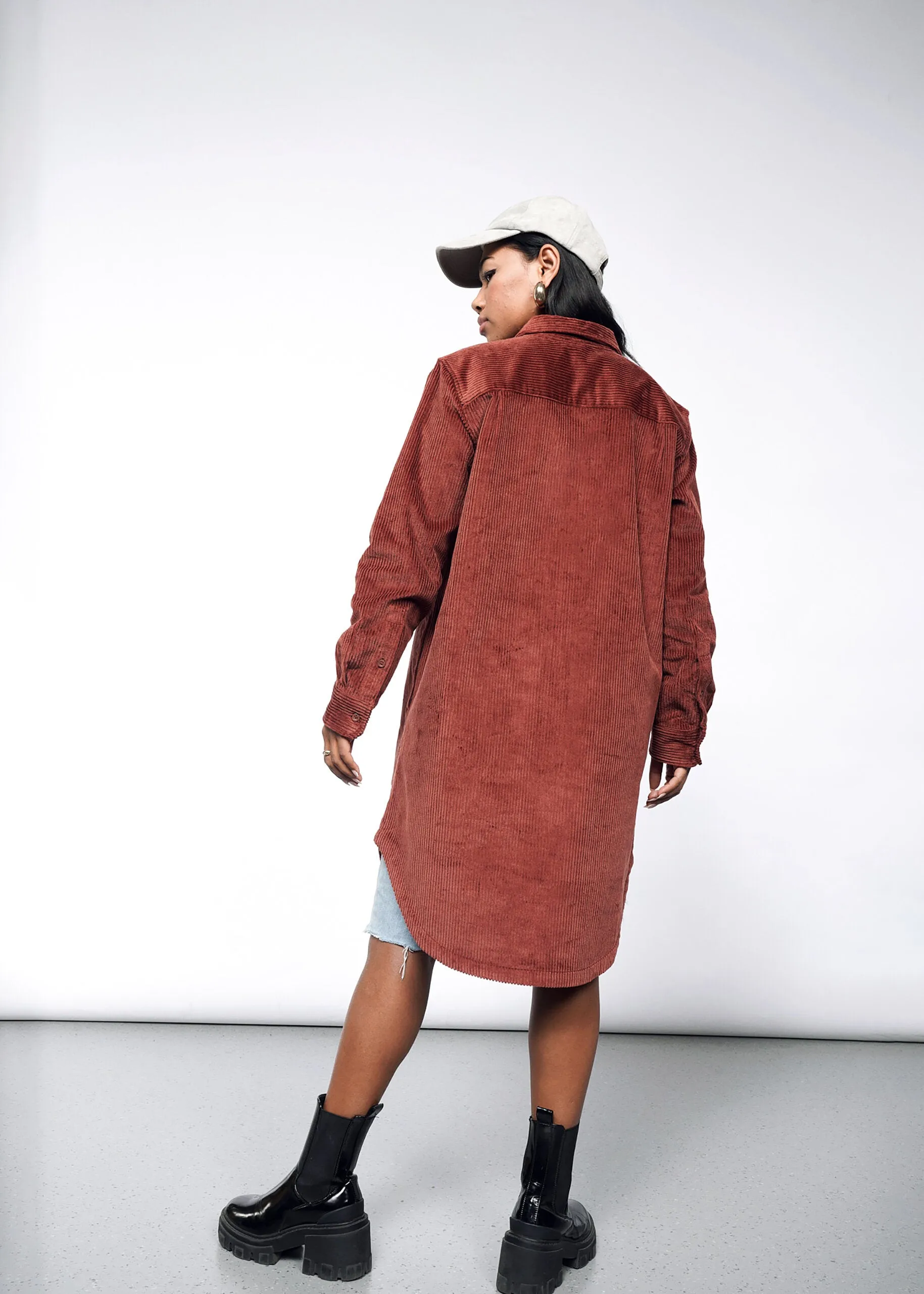 The Essential Corduroy Long Sleeve Shirt Dress sold by WILDFANG product image thumbnail 5
