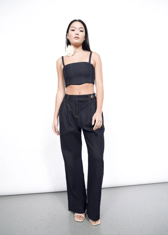 The Essential Denim Wide Leg Trouser sold by WILDFANG