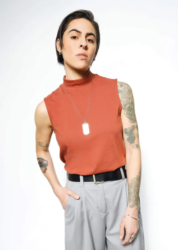 The Essential Mock Neck Tank sold by WILDFANG