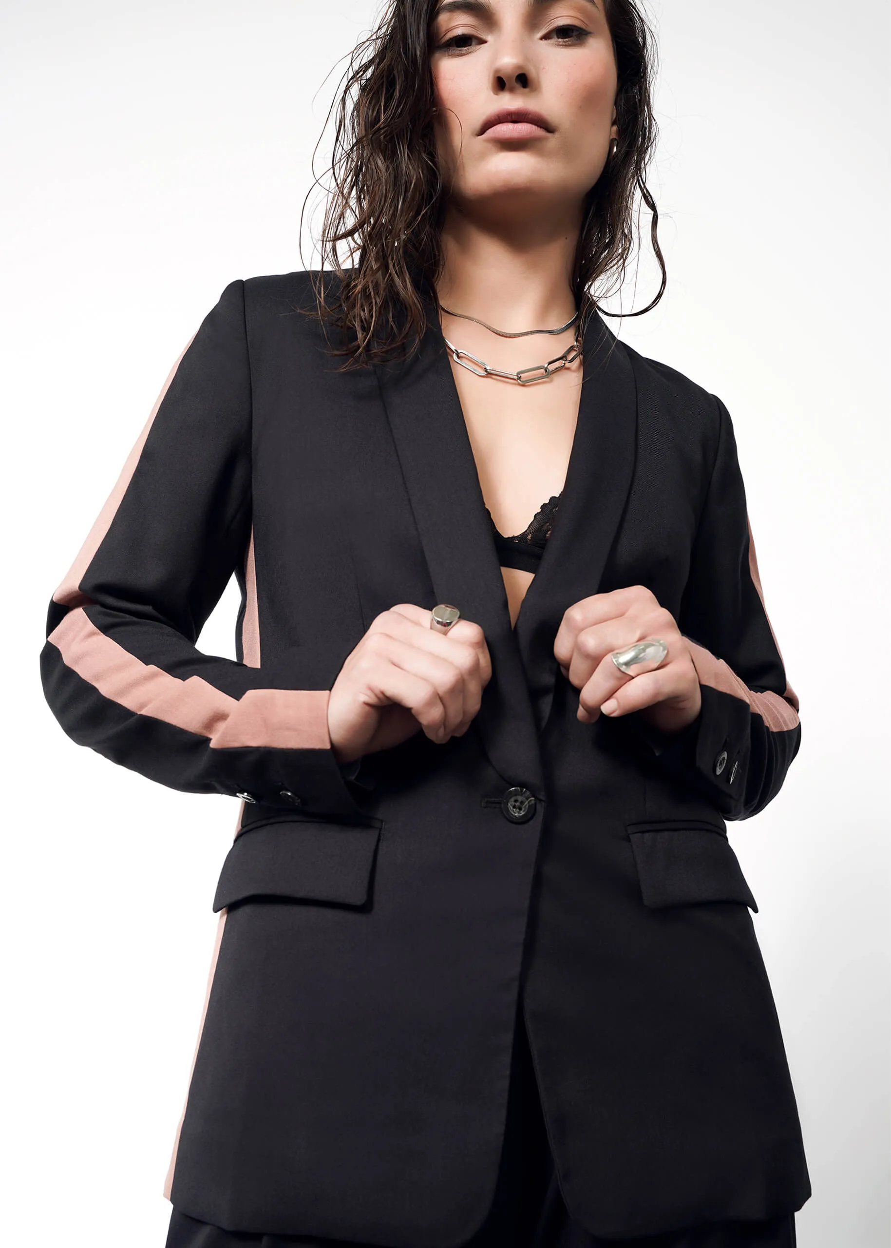 The Empower Colorblock Tux Blazer sold by WILDFANG