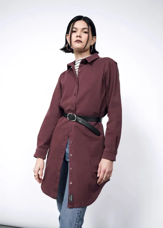 The Essential Denim Long Sleeve Shirt Dress sold by WILDFANG