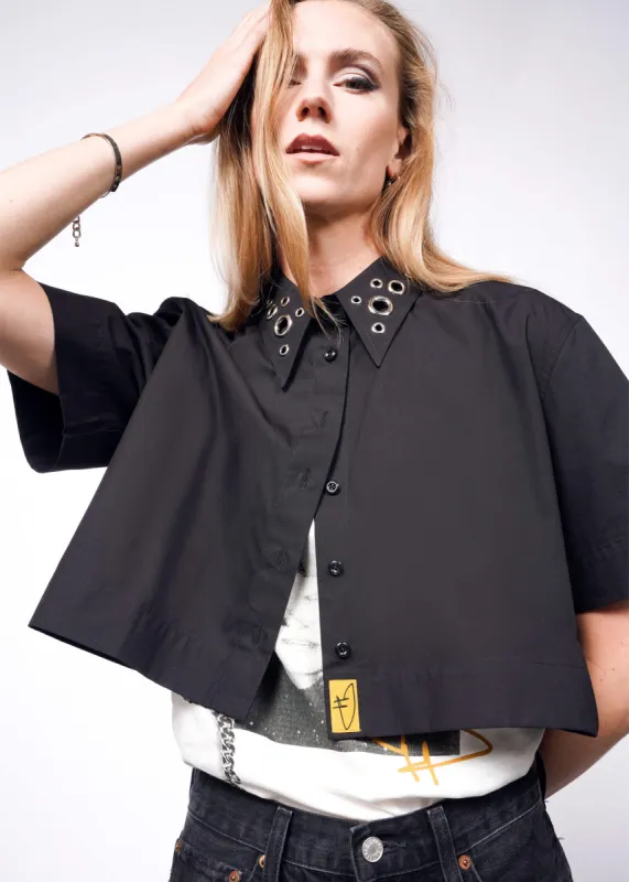 Debbie Harry X Wildfang Cropped Button Up made by WILDFANG