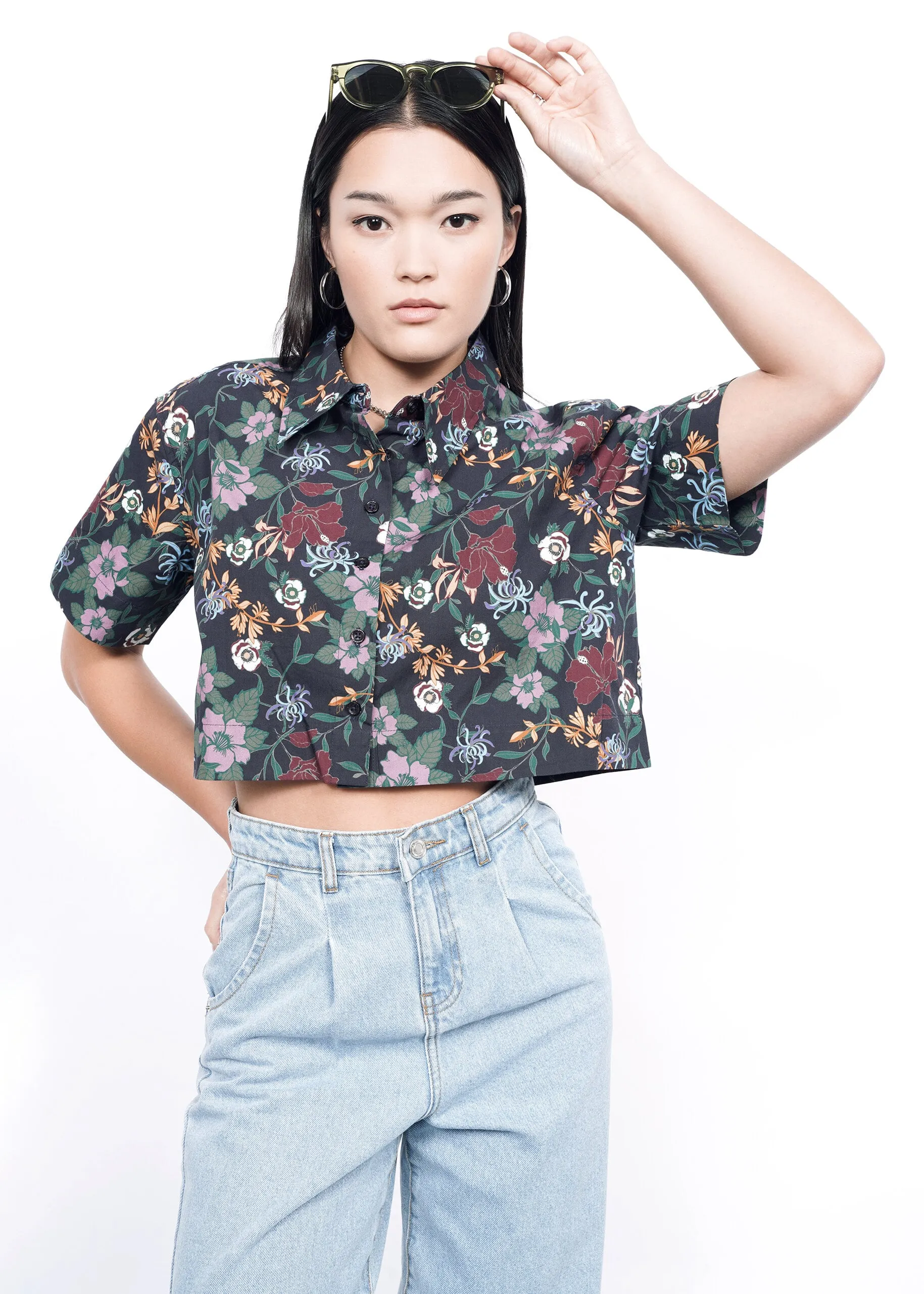 The Essential Cropped Button Up sold by WILDFANG product image thumbnail 3