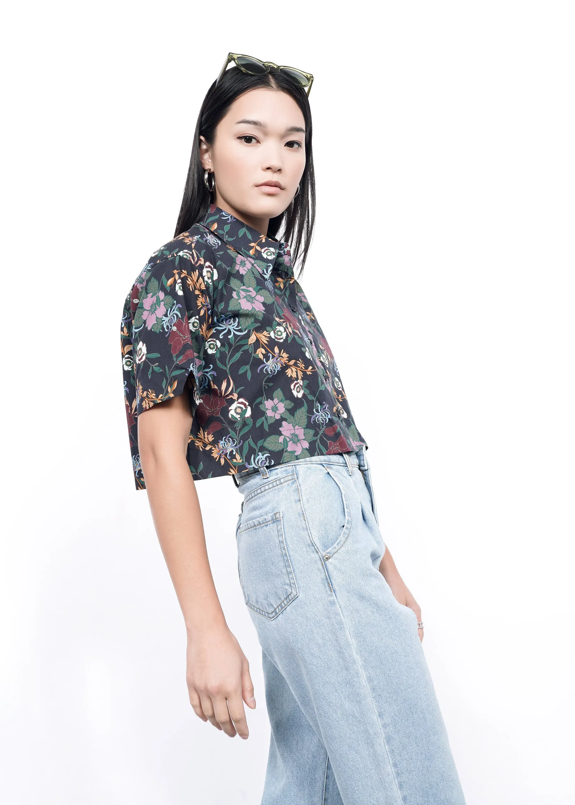 The Essential Cropped Button Up sold by WILDFANG product image thumbnail 4