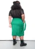 The Empower Pinstripe Wrap Skirt sold by WILDFANG