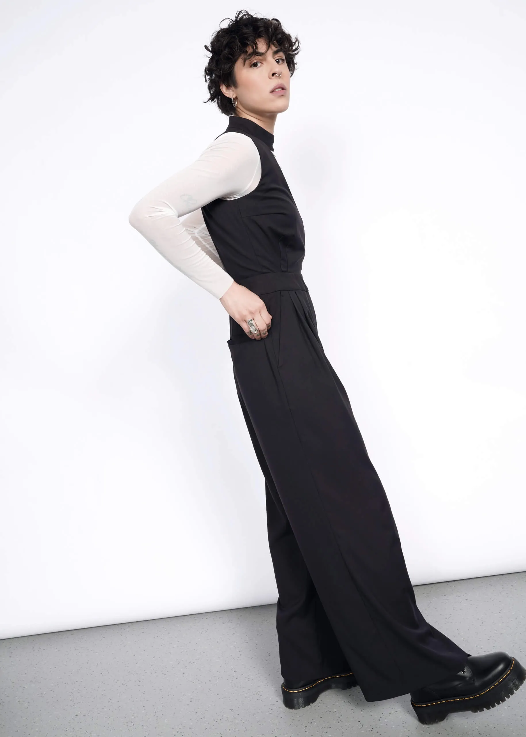 The Empower High Waisted V-Neck Jumpsuit sold by WILDFANG product image thumbnail 4