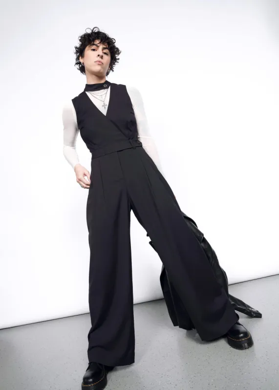 The Empower High Waisted V-Neck Jumpsuit sold by WILDFANG