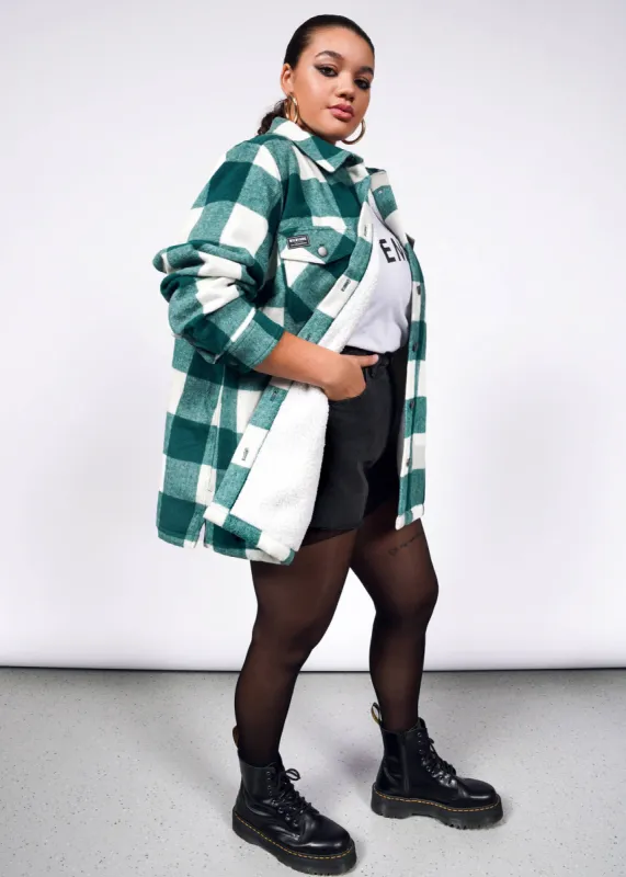 The Essential Flannel Fleece Lined Shacket sold by WILDFANG